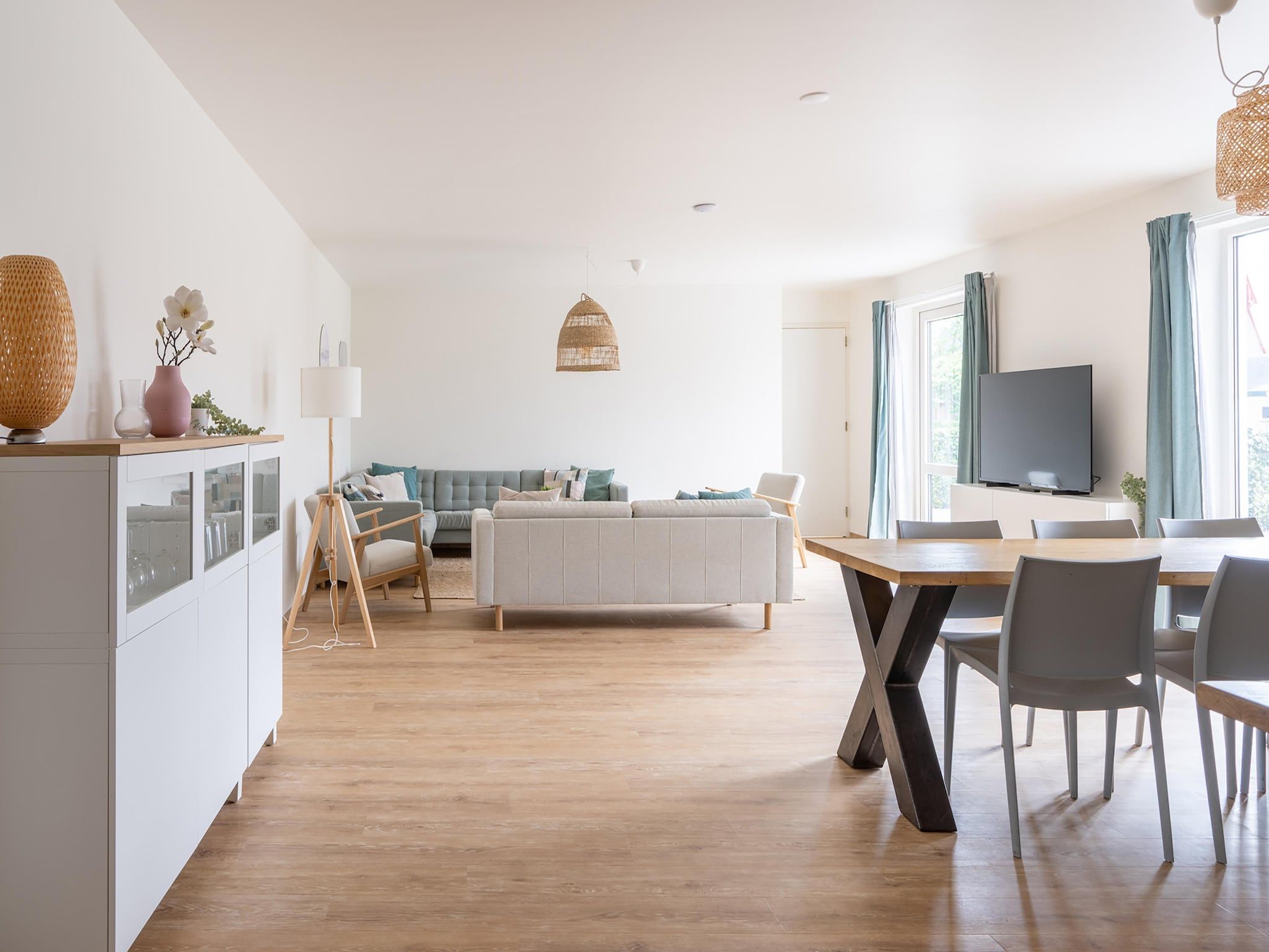 De woonkamer van Vrijersduin in Nes