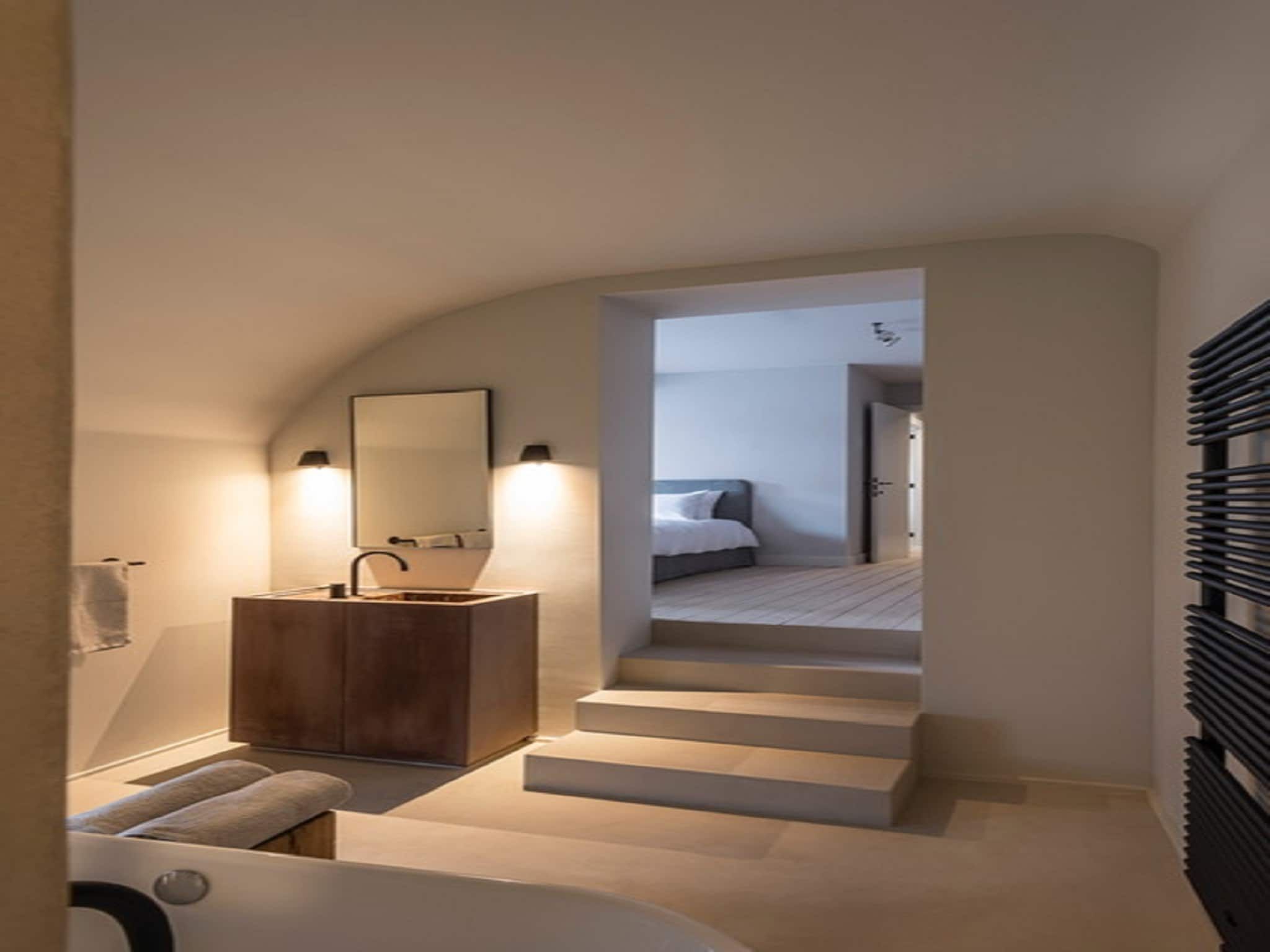 De badkamer van Herenhoeve de Bockhof in Schimmert