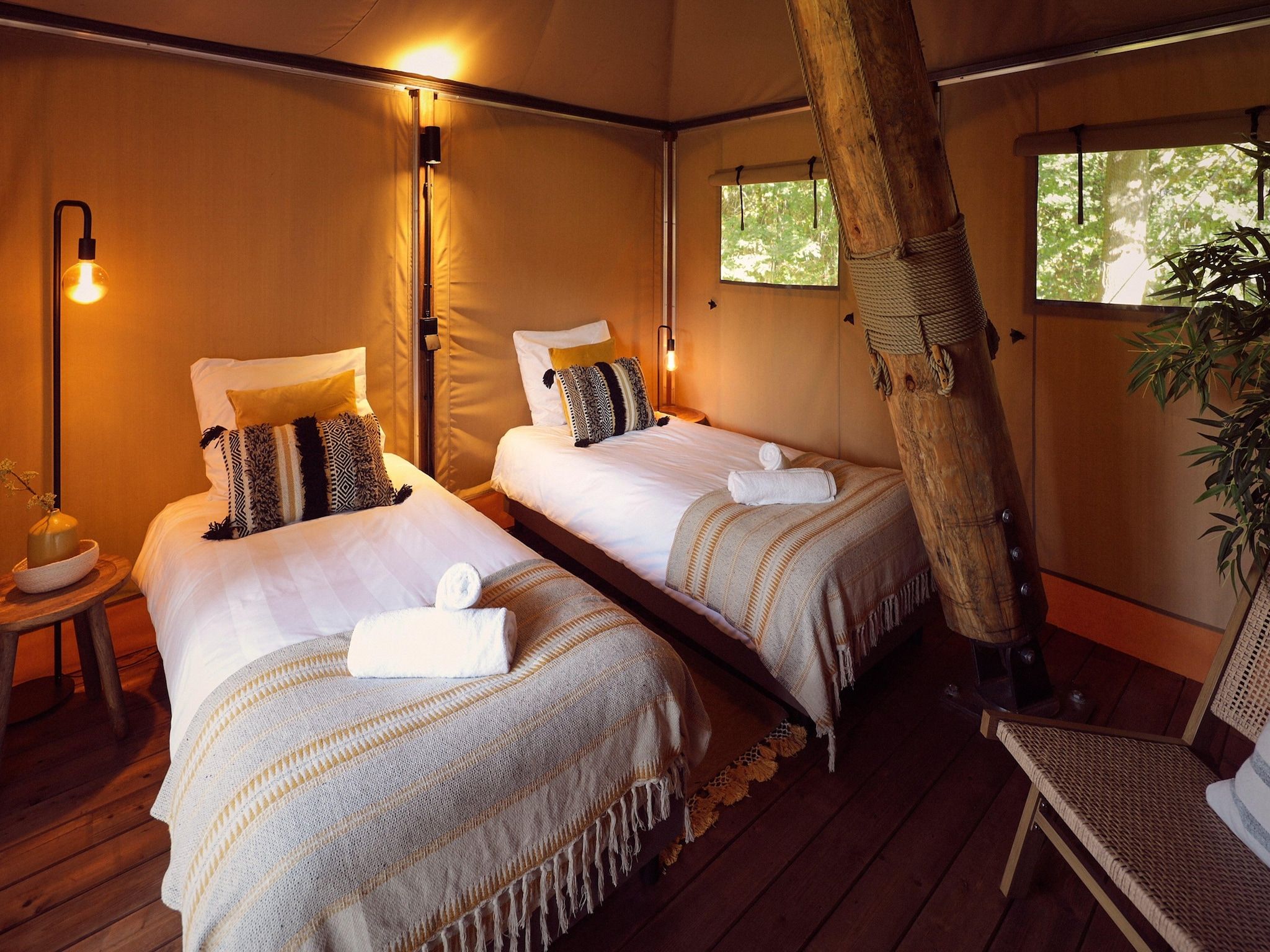 Een slaapkamer van Resort de Parel 4 in Zeewolde