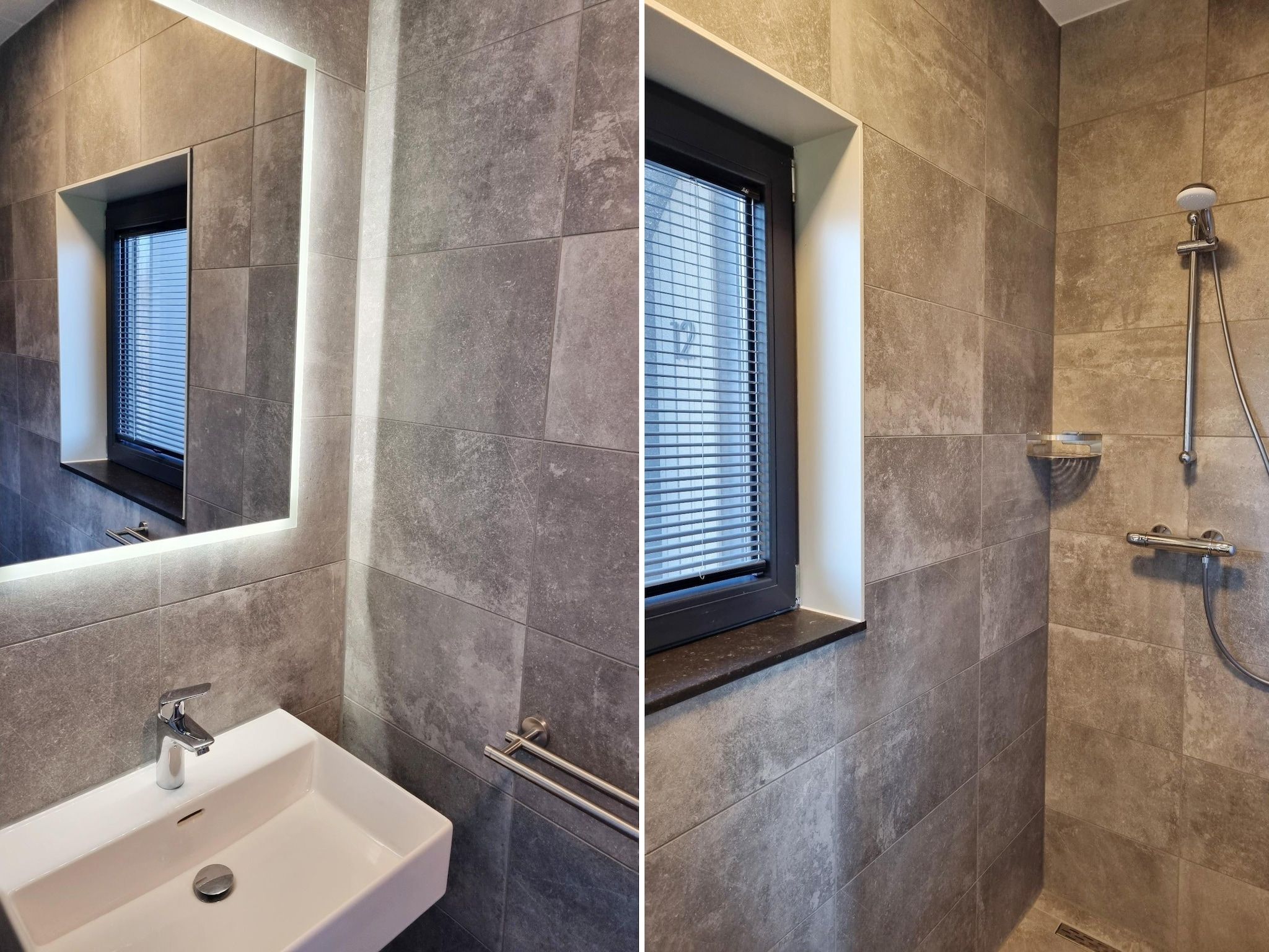 De badkamer van Watervilla Tolve in Balk