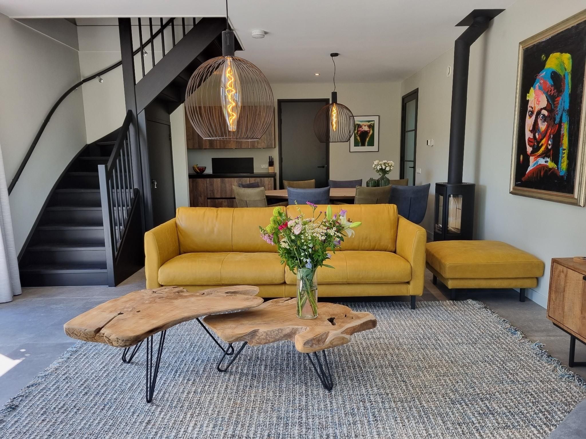 De woonkamer van Watervilla Trettjin in Balk