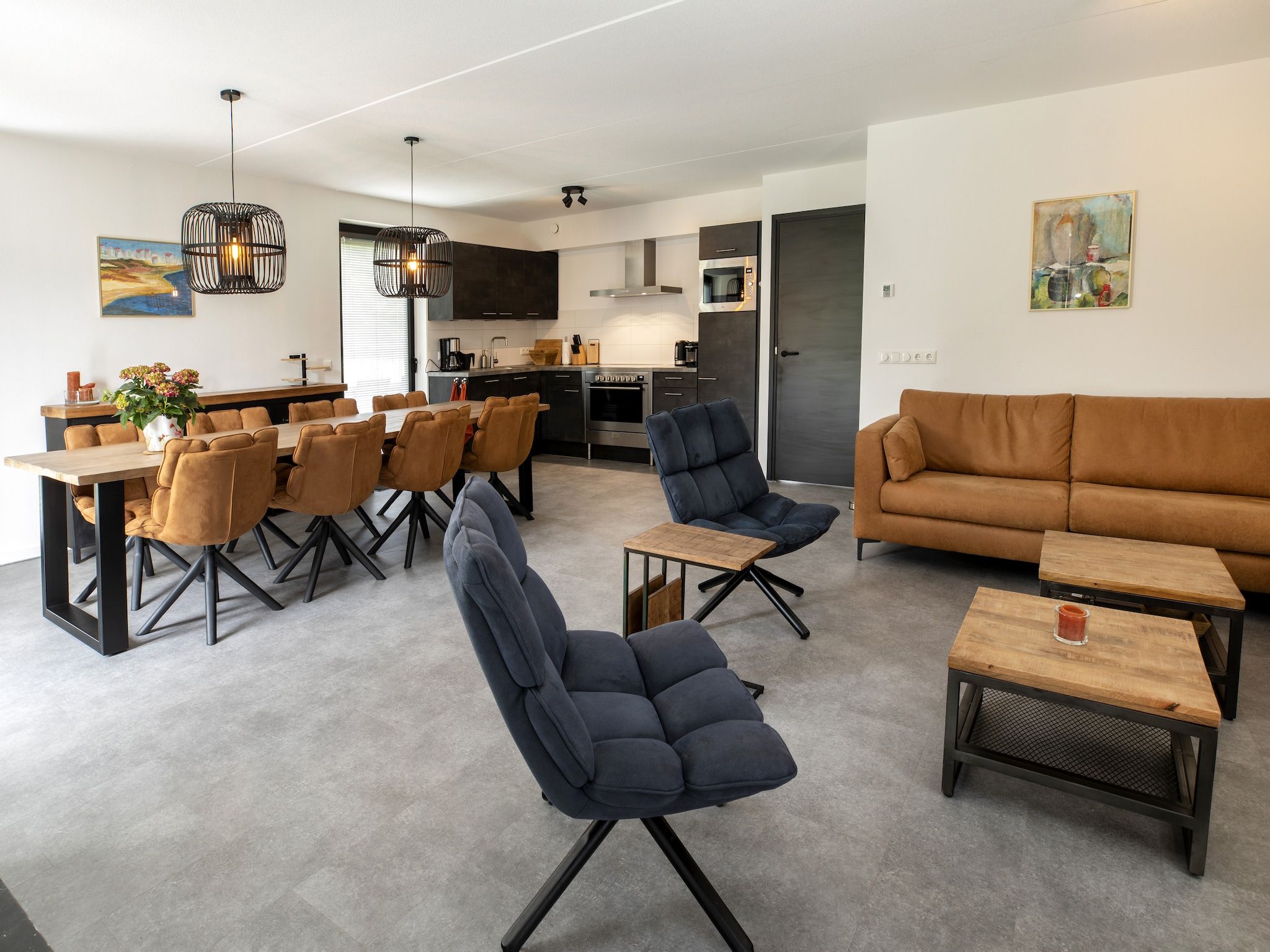 De woonkamer van Landgoed Eysinga State 6 in Sint Nicolaasga