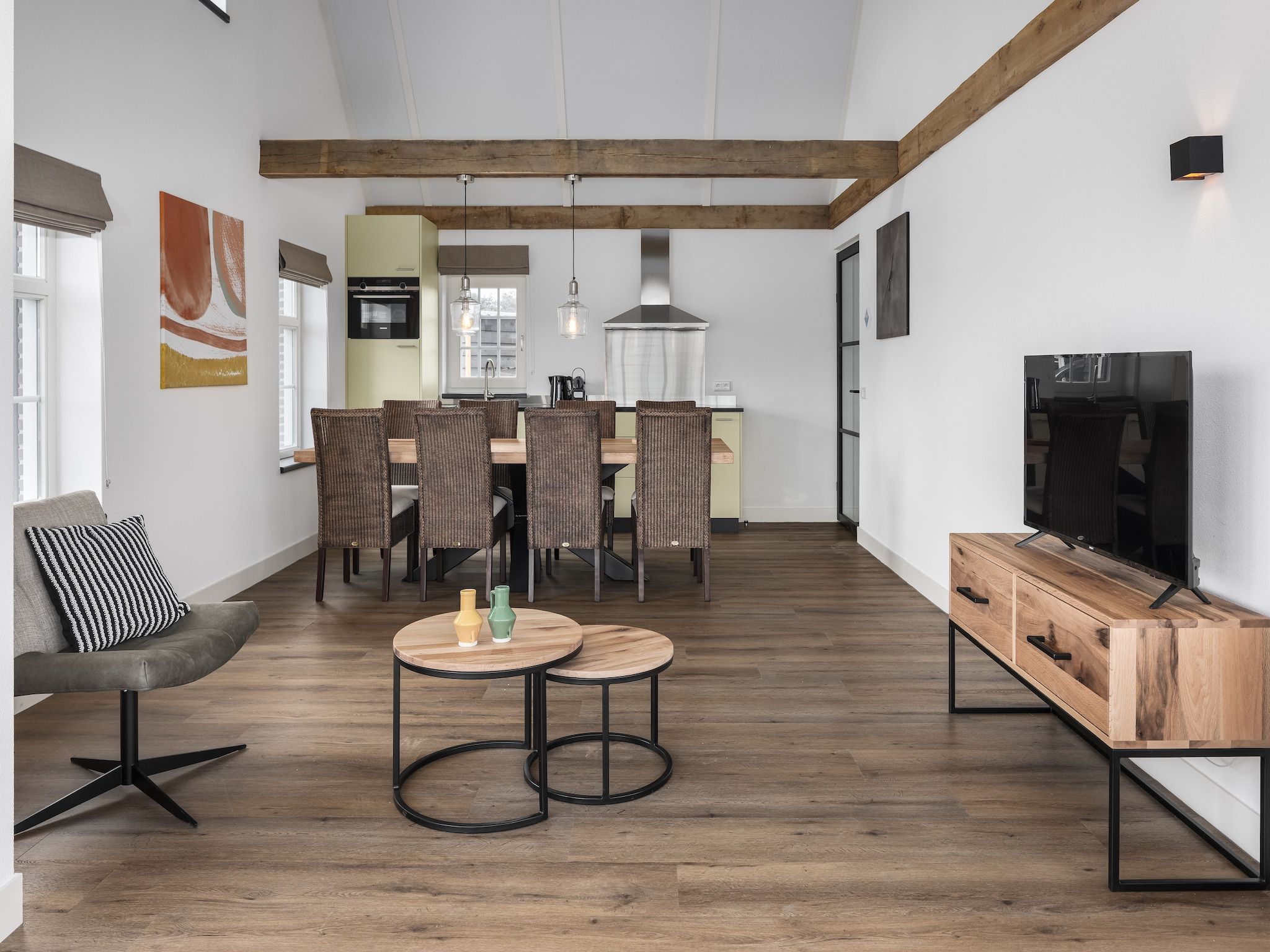 De woonkamer van Vakantiepark De Heihorsten 8 in Someren