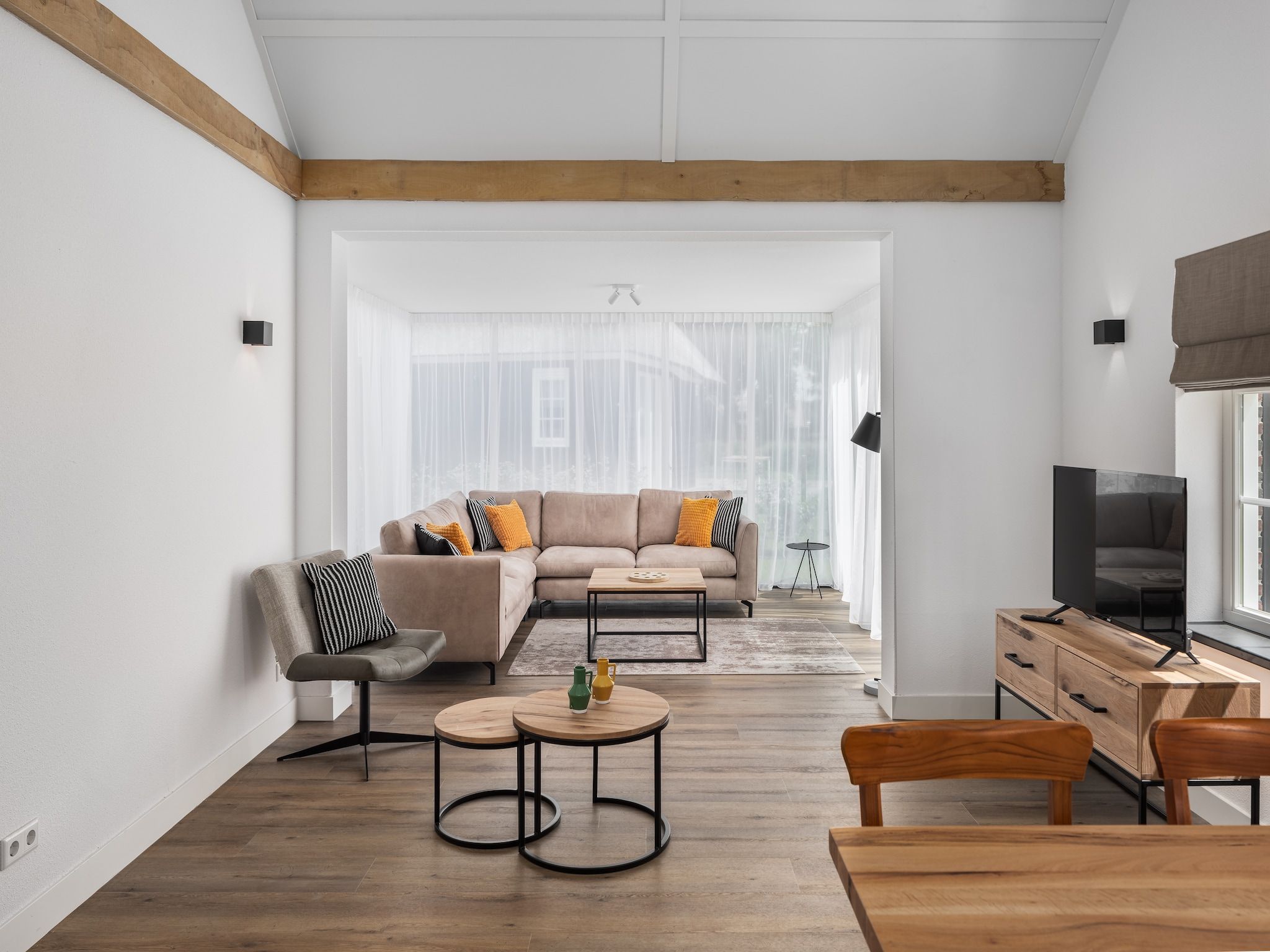 De woonkamer van Vakantiepark De Heihorsten 9 in Someren