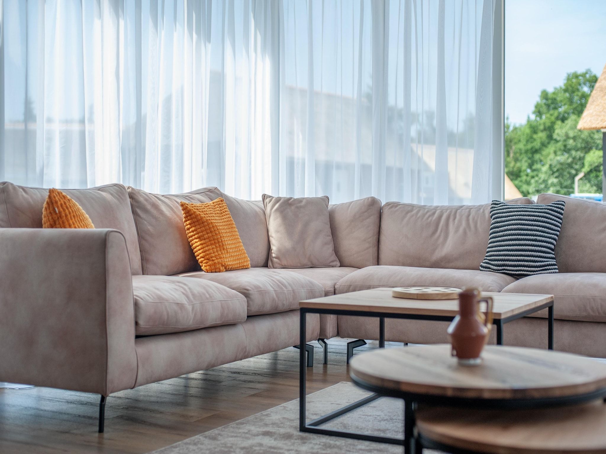 De woonkamer van Vakantiepark De Heihorsten 10 in Someren