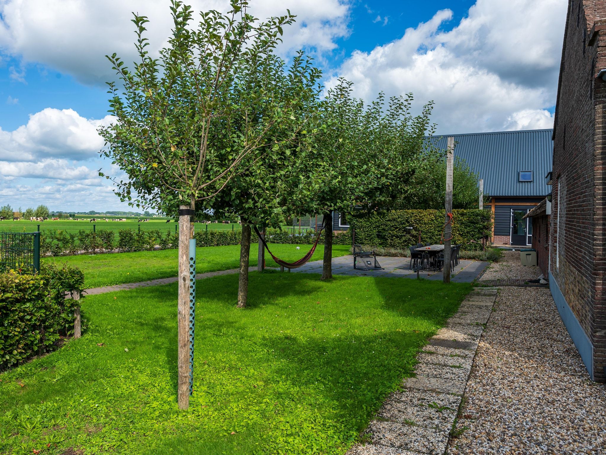 De tuin van The Old Farmhouse in Montfoort