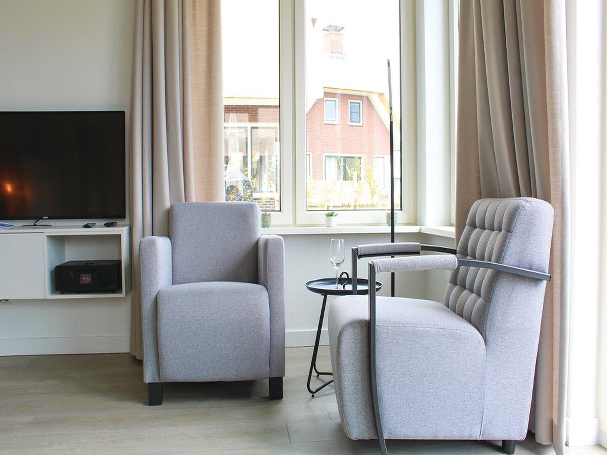 De woonkamer van Recreatiepark Idskenhuizen 6 in Idskenhuizen