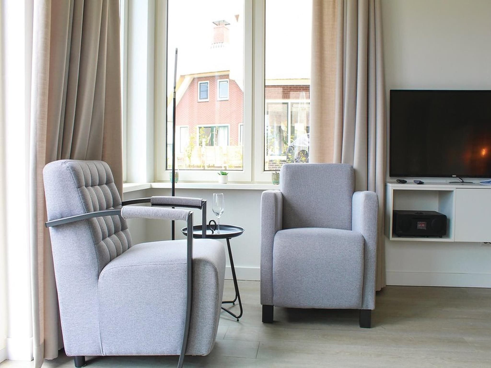 De woonkamer van Recreatiepark Idskenhuizen 6 in Idskenhuizen