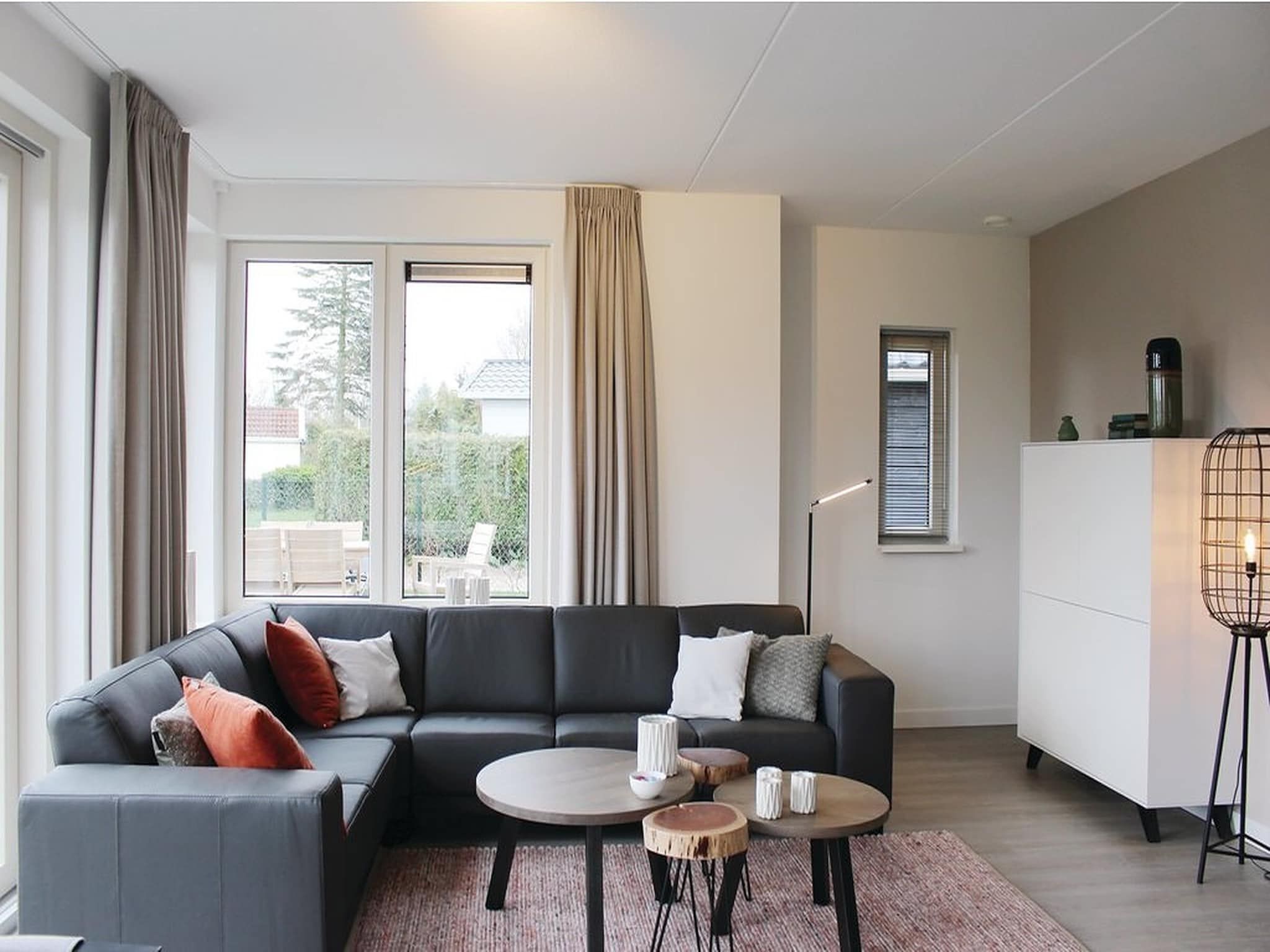 De woonkamer van Recreatiepark Idskenhuizen 9 in Idskenhuizen