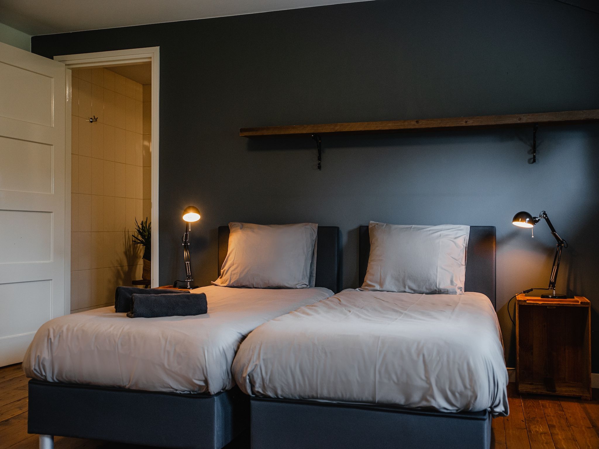 Een slaapkamer van Dorpswoning De Volbloed in Leende