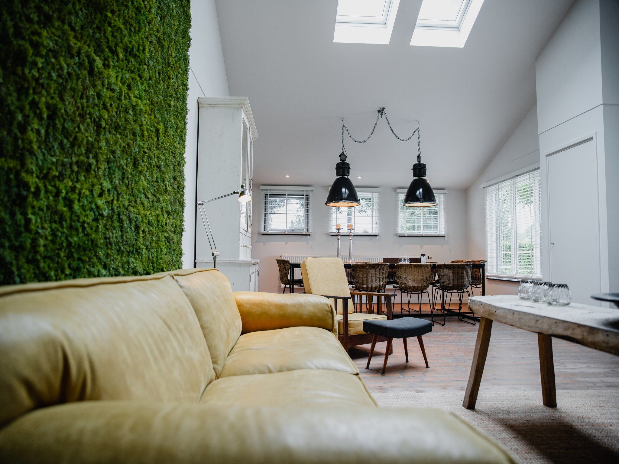 De woonkamer van Dorpswoning De Volbloed in Leende