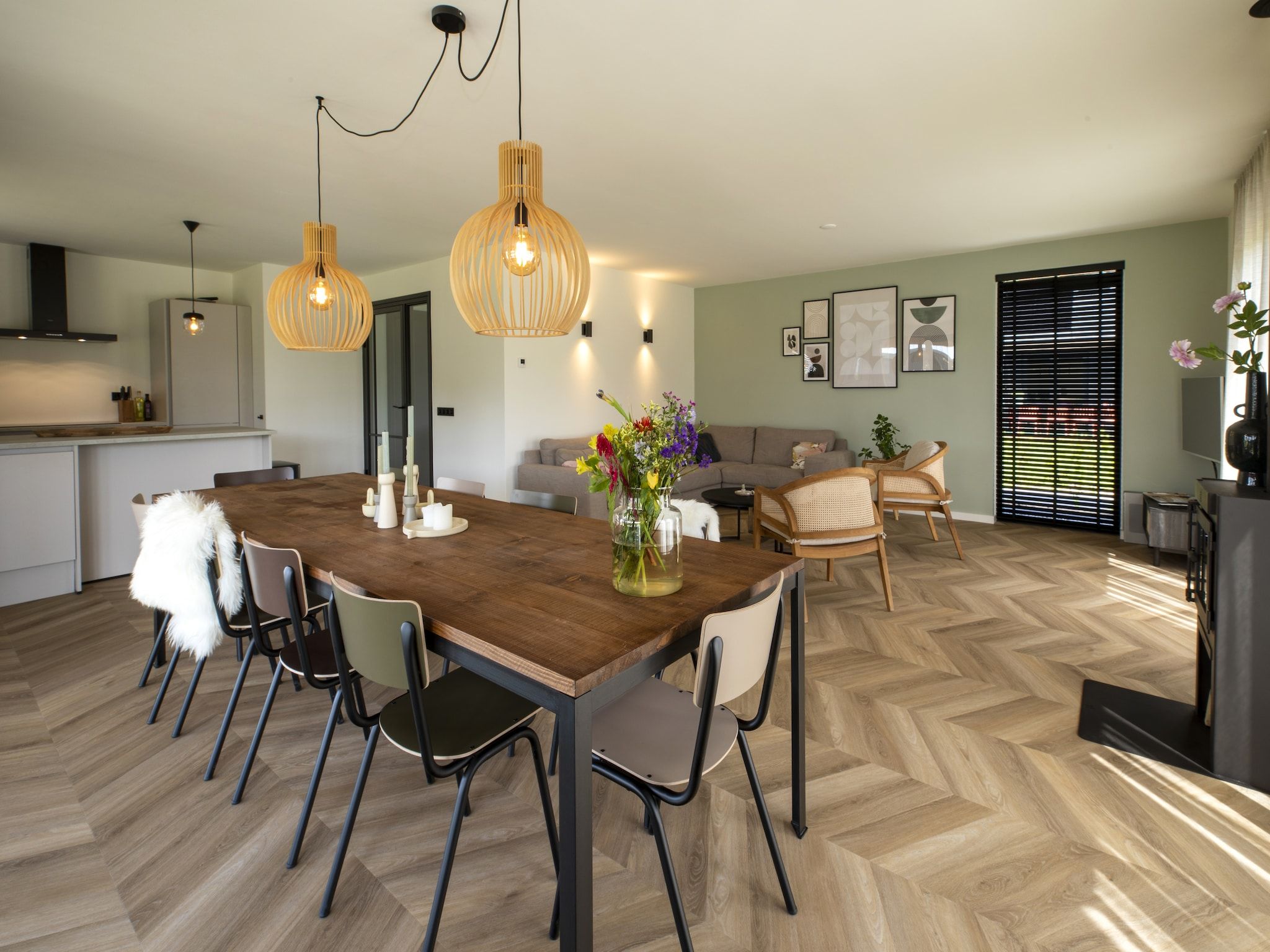 De woonkamer van Landgoed Eysinga State 7 in Sint Nicolaasga