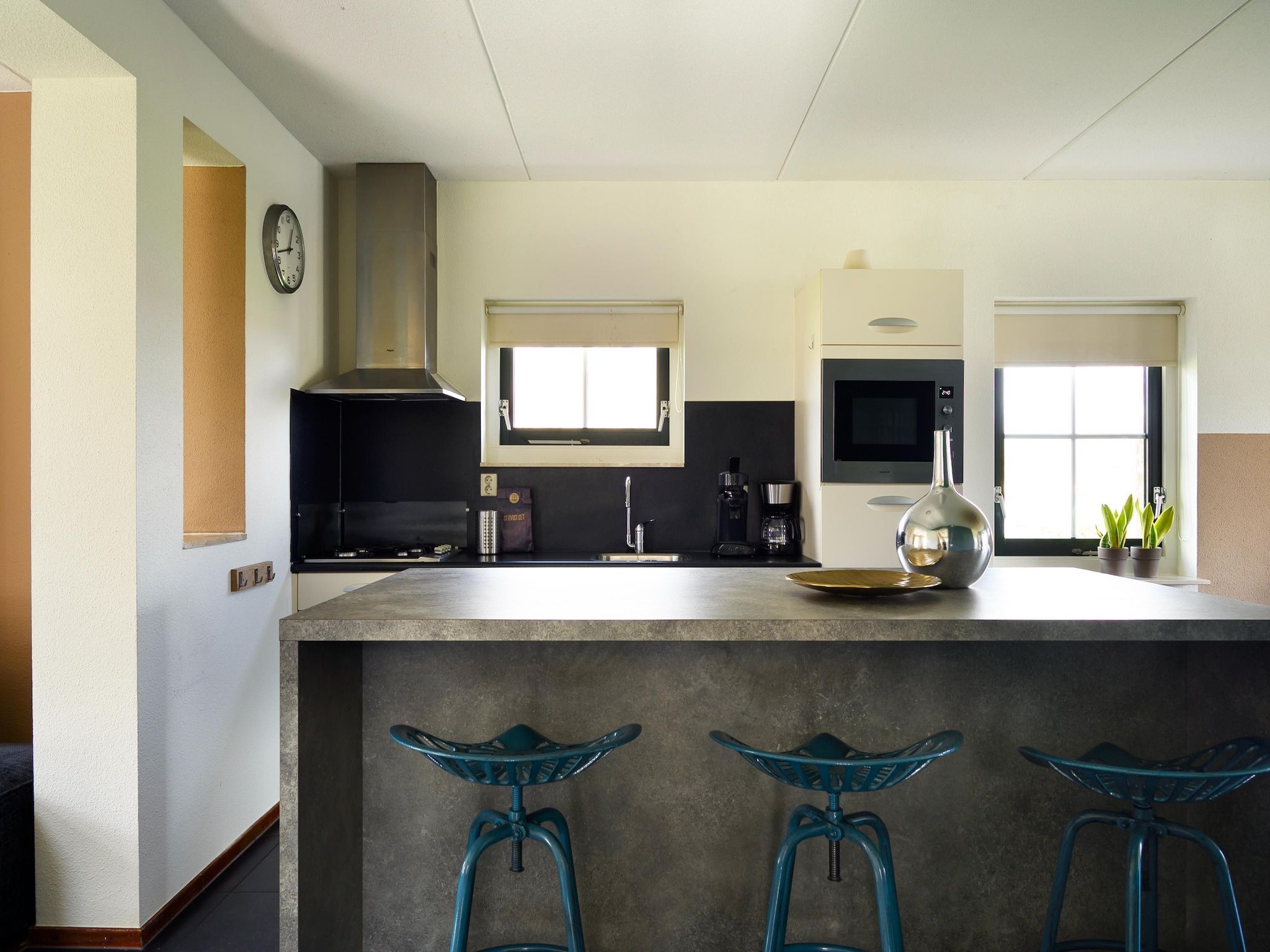 De keuken van 10 pers Lieskehuis Wellness de luxe met sauna buitenspa in Groningen