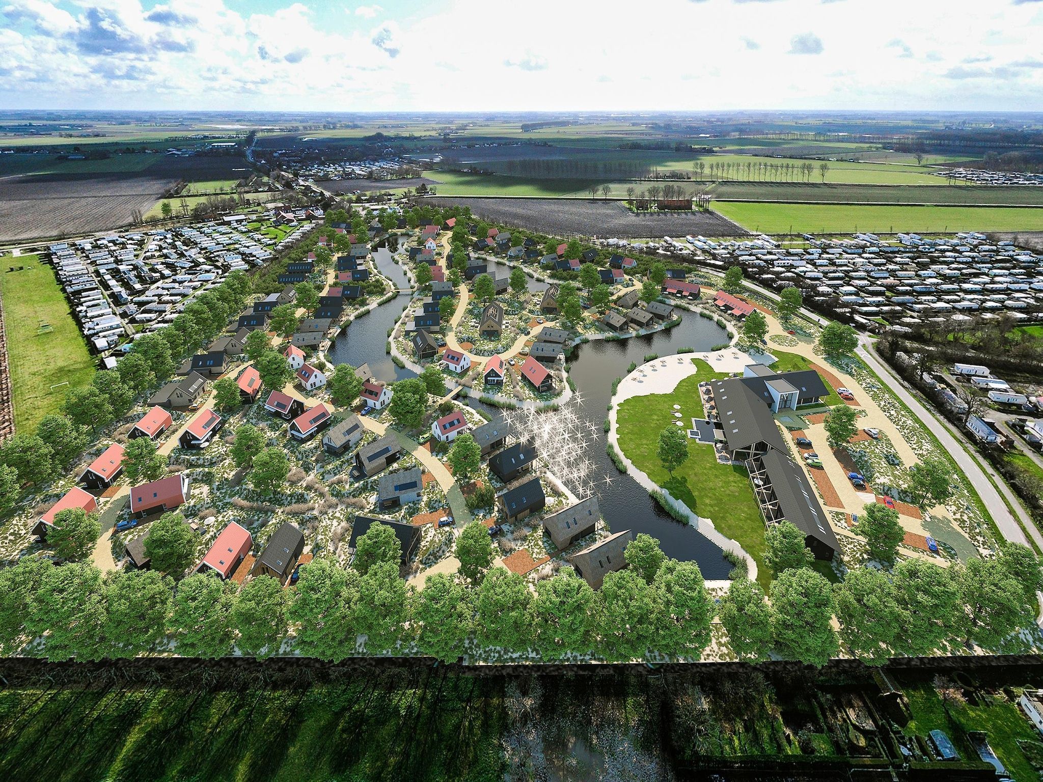 De buitenkant van Resort Nieuwvliet-Bad 9 in Nieuwvliet