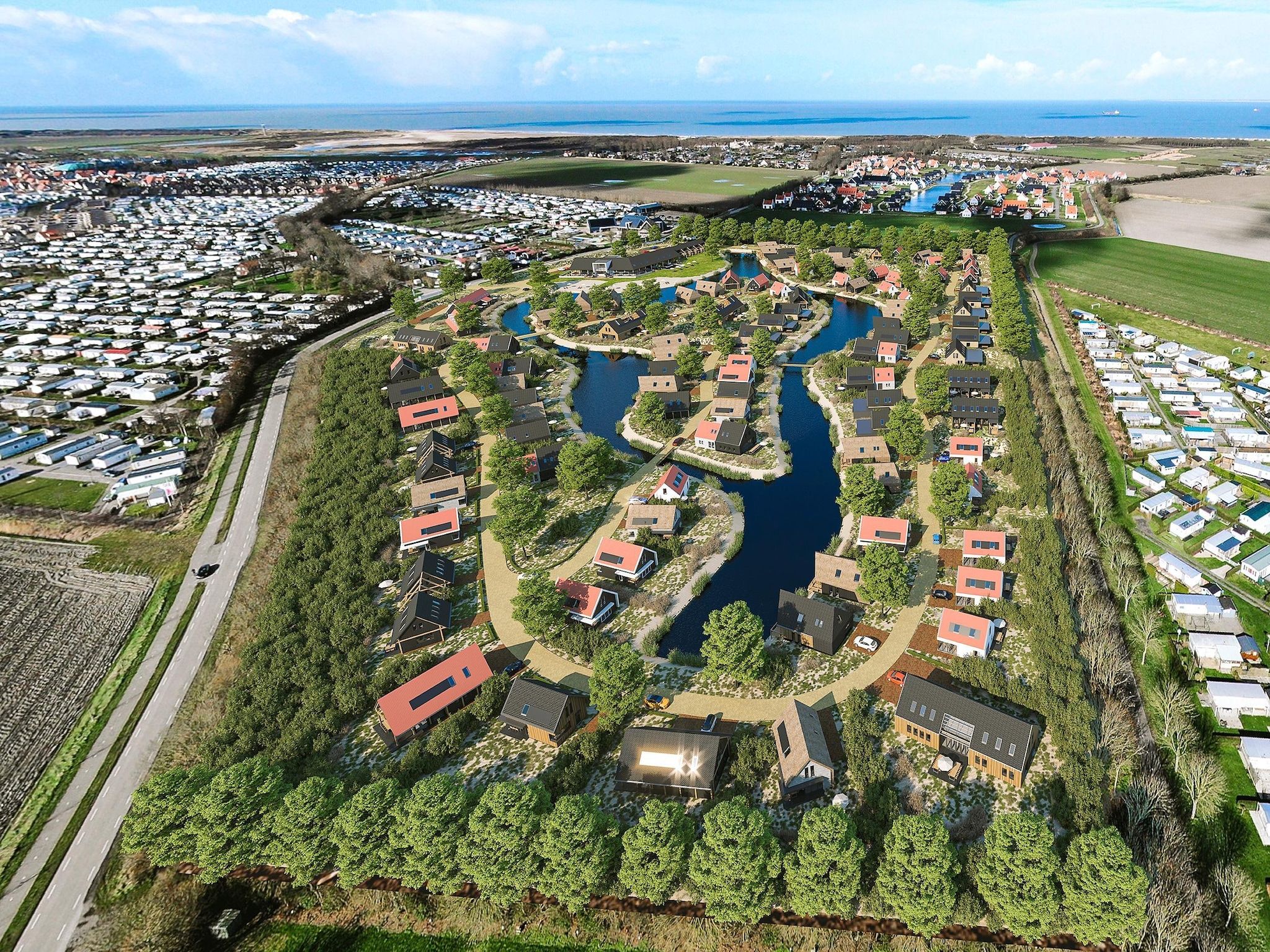 De buitenkant van Resort Nieuwvliet-Bad 14 in Nieuwvliet