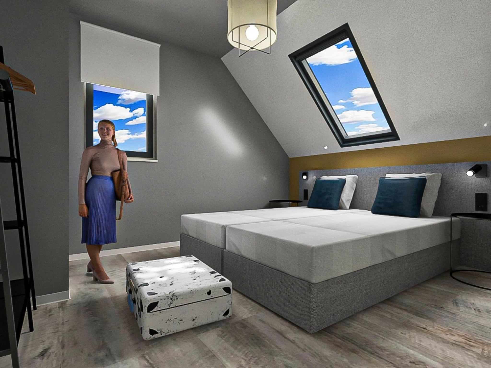 Een slaapkamer van Resort Nieuwvliet-Bad 16 in Nieuwvliet