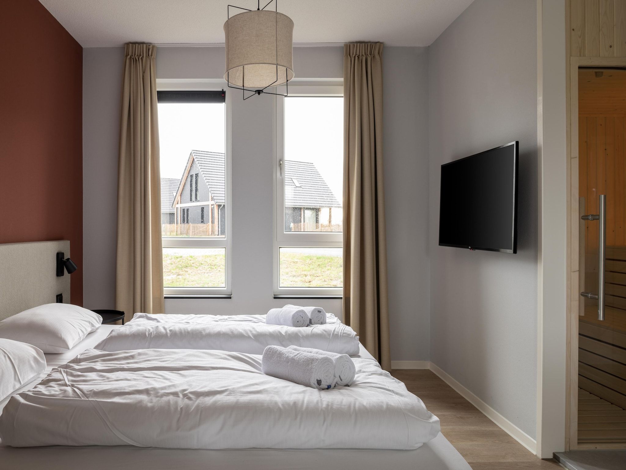 Een slaapkamer van Resort Nieuwvliet-Bad 18 in Nieuwvliet