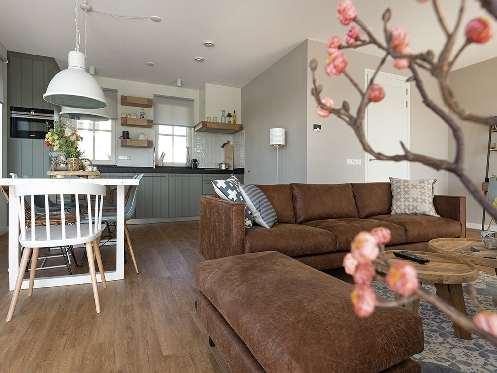 De woonkamer van Friese Meren Villa's 22 in Delfstrahuizen