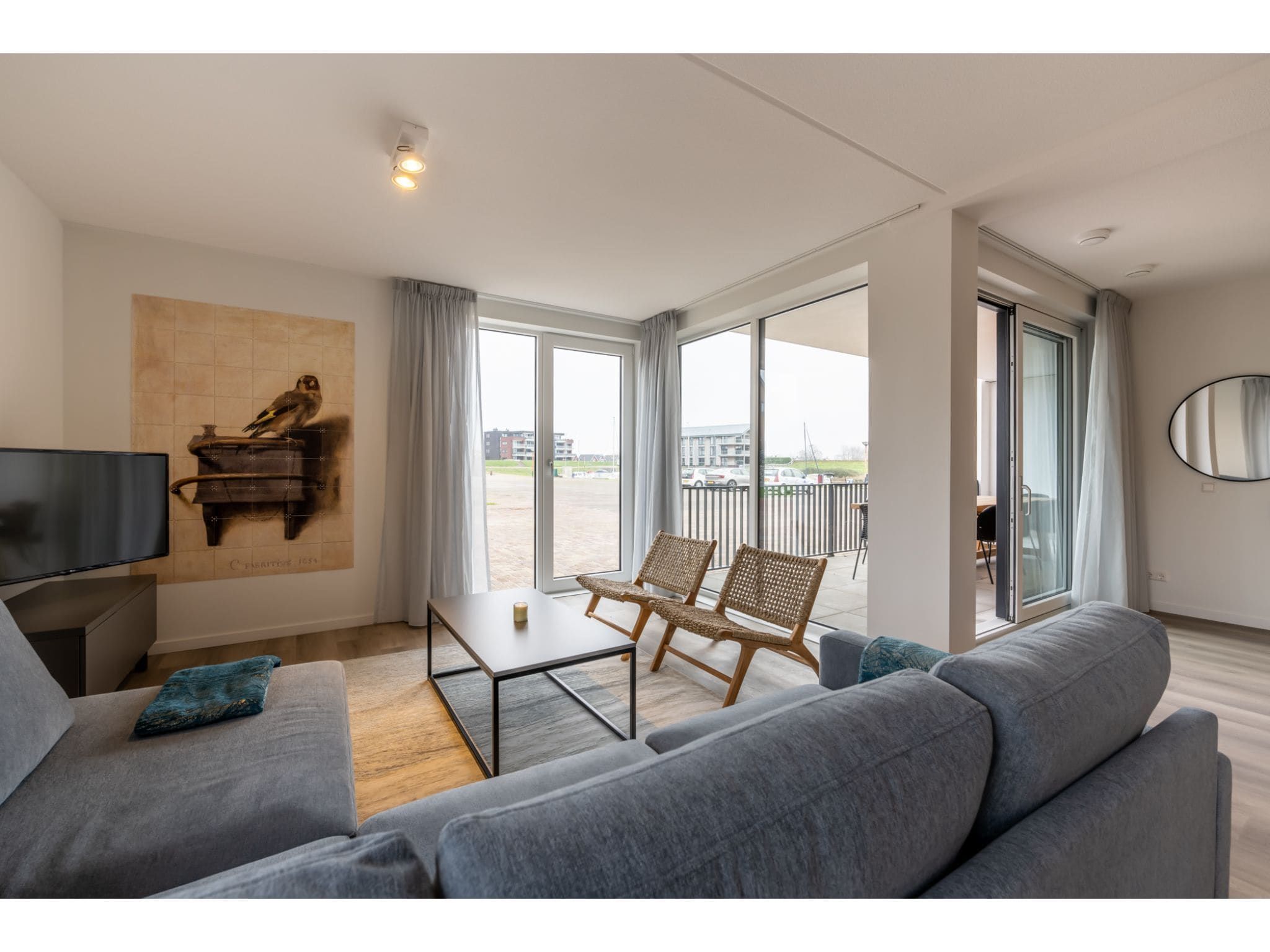 De woonkamer van Harbour Loft 1 / Residence Marina 8 pers in Kamperland