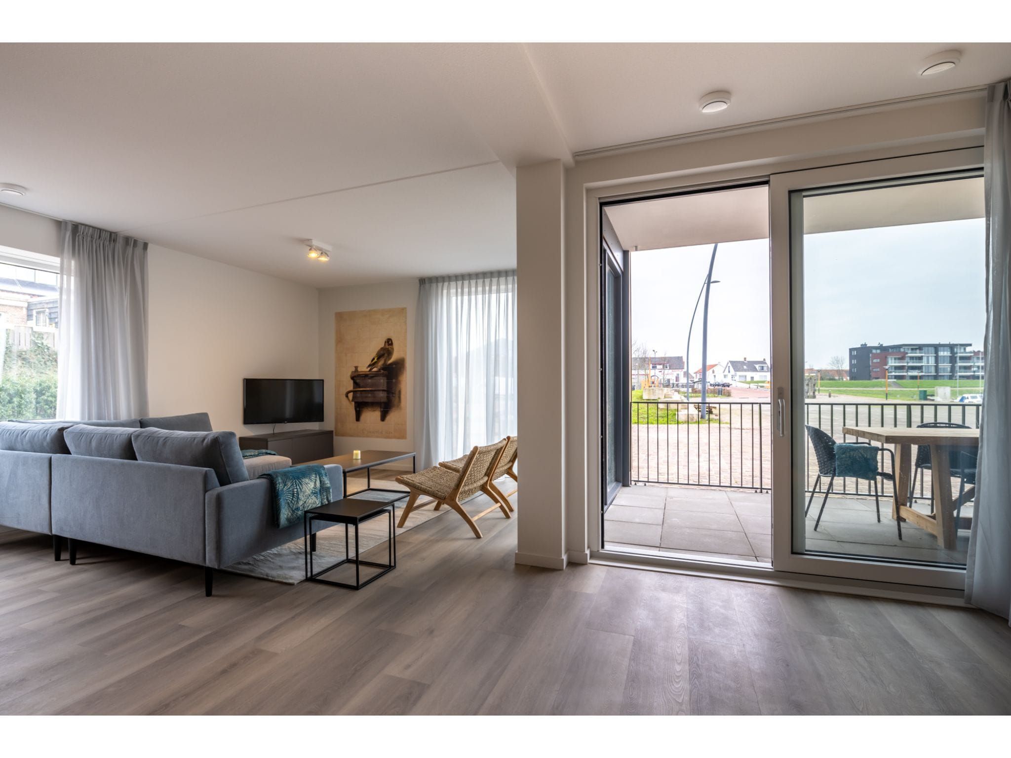 De woonkamer van Harbour Loft 1 / Residence Marina 8 pers in Kamperland