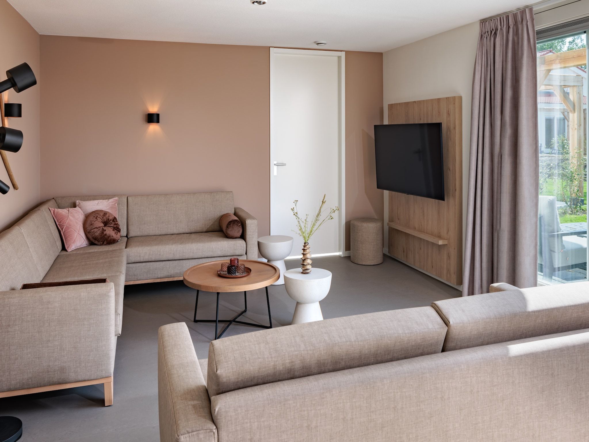 De woonkamer van Duinresort Dunimar 5 in Noordwijkerhout