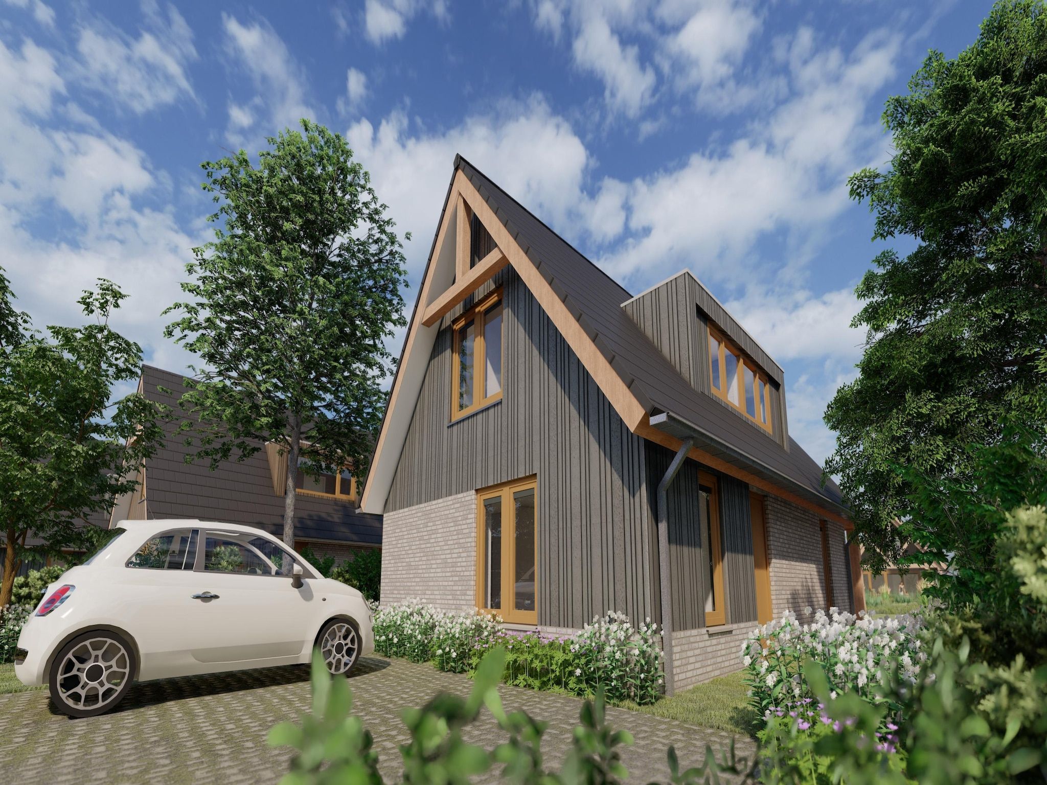 De buitenkant van Duinvilla 10 in Cadzand
