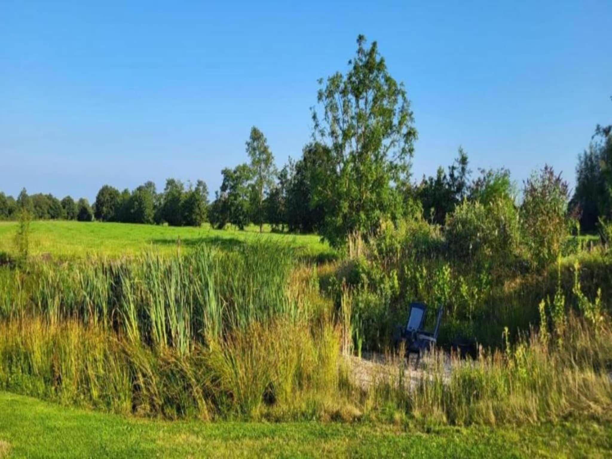 De omgeving van Twee safaritenten "Noflik" & "Gaadlik" naast elkaar in Twijzel