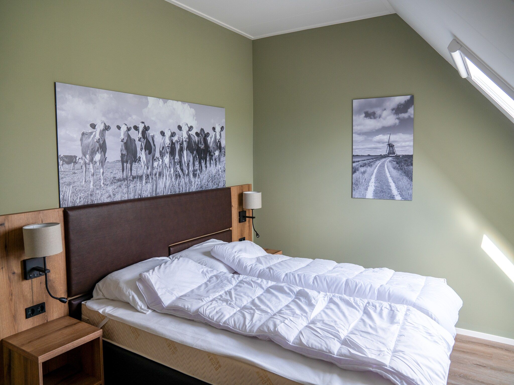 Een slaapkamer van Friese Villa in Leons in Leons