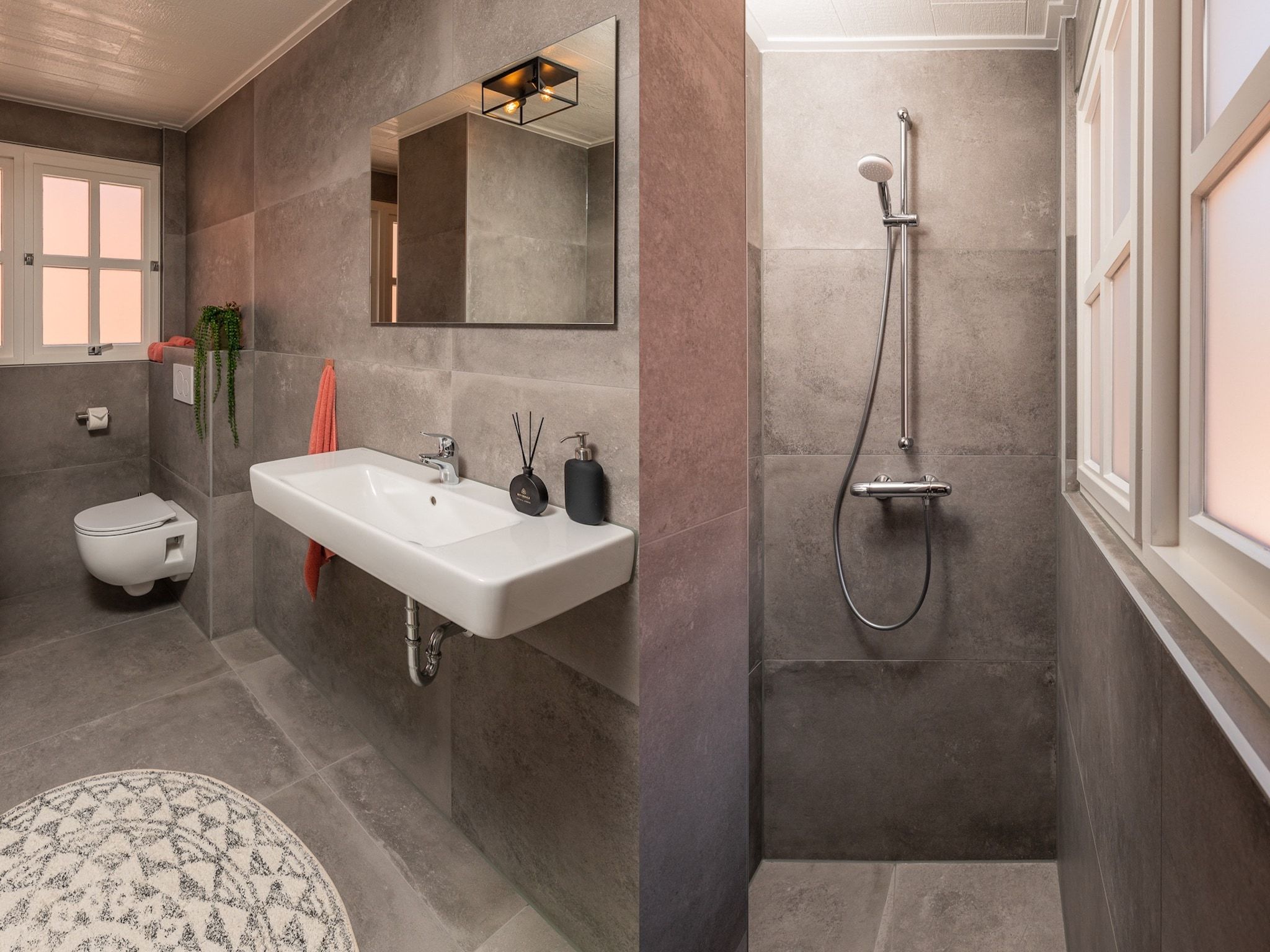 De badkamer van Het Landhuis in Losser