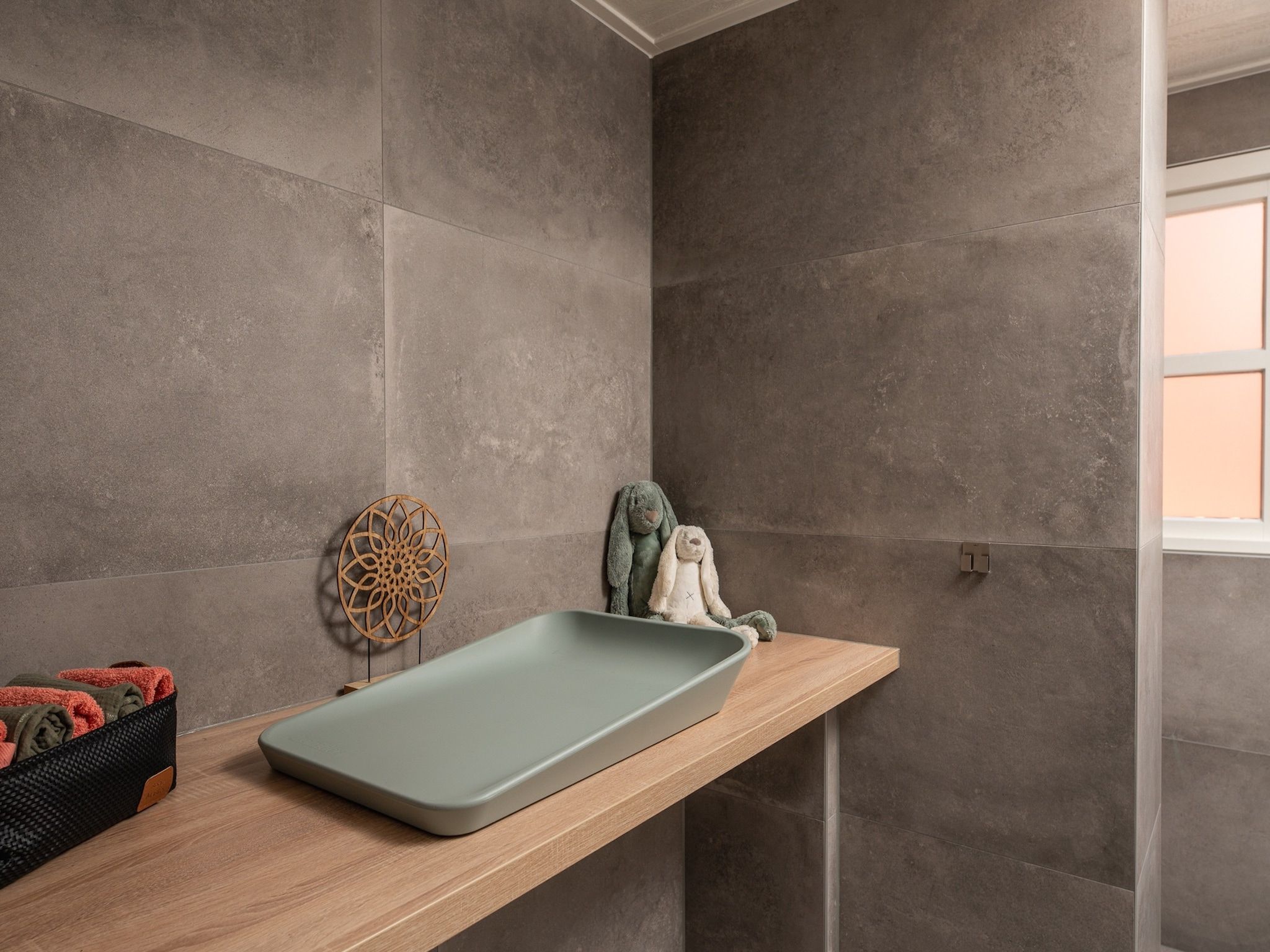 De badkamer van Het Landhuis in Losser