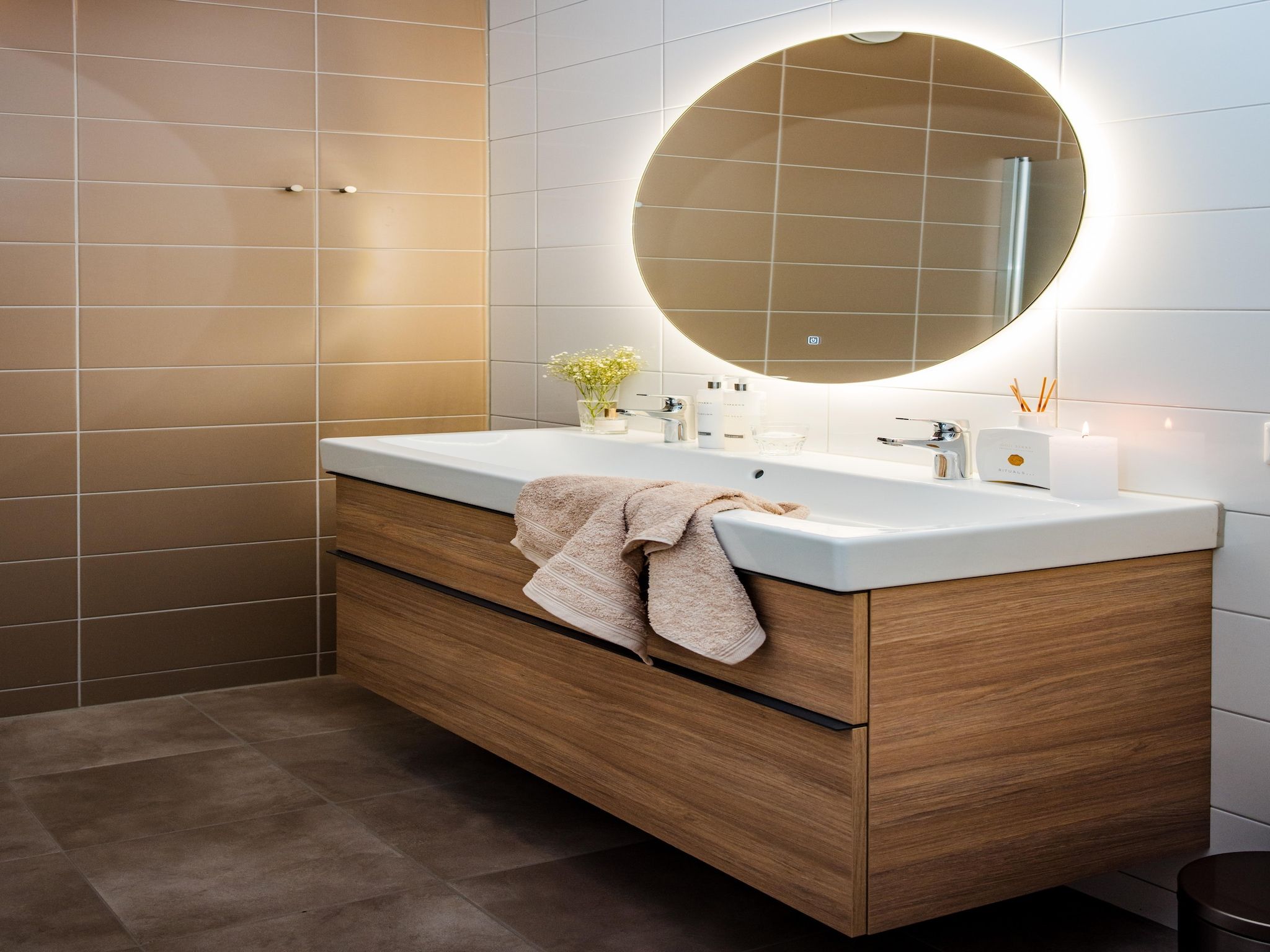 De badkamer van Steenpatrijs 17-07 in Voorthuizen