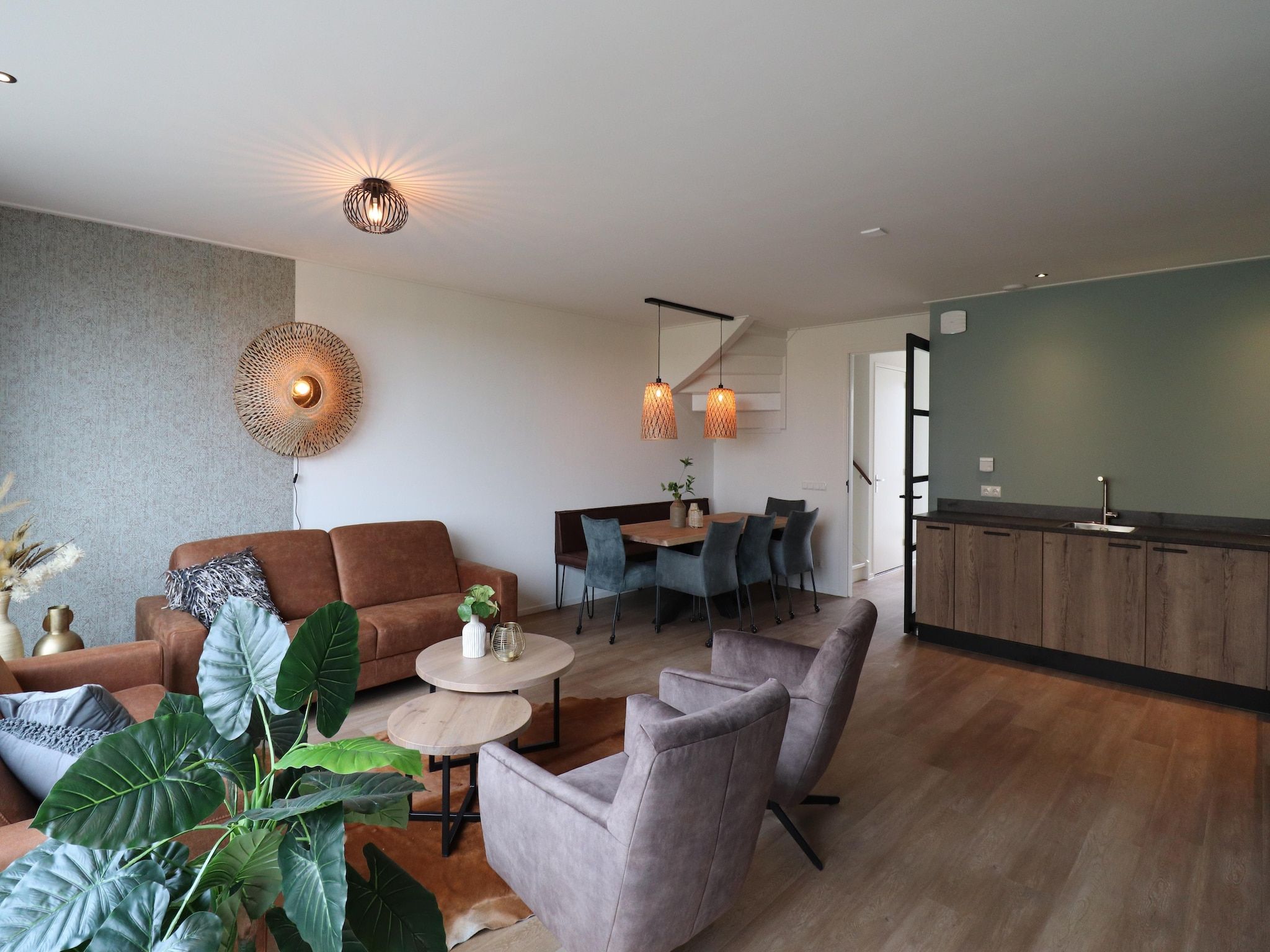 De woonkamer van Friese villa in Leons in Leons