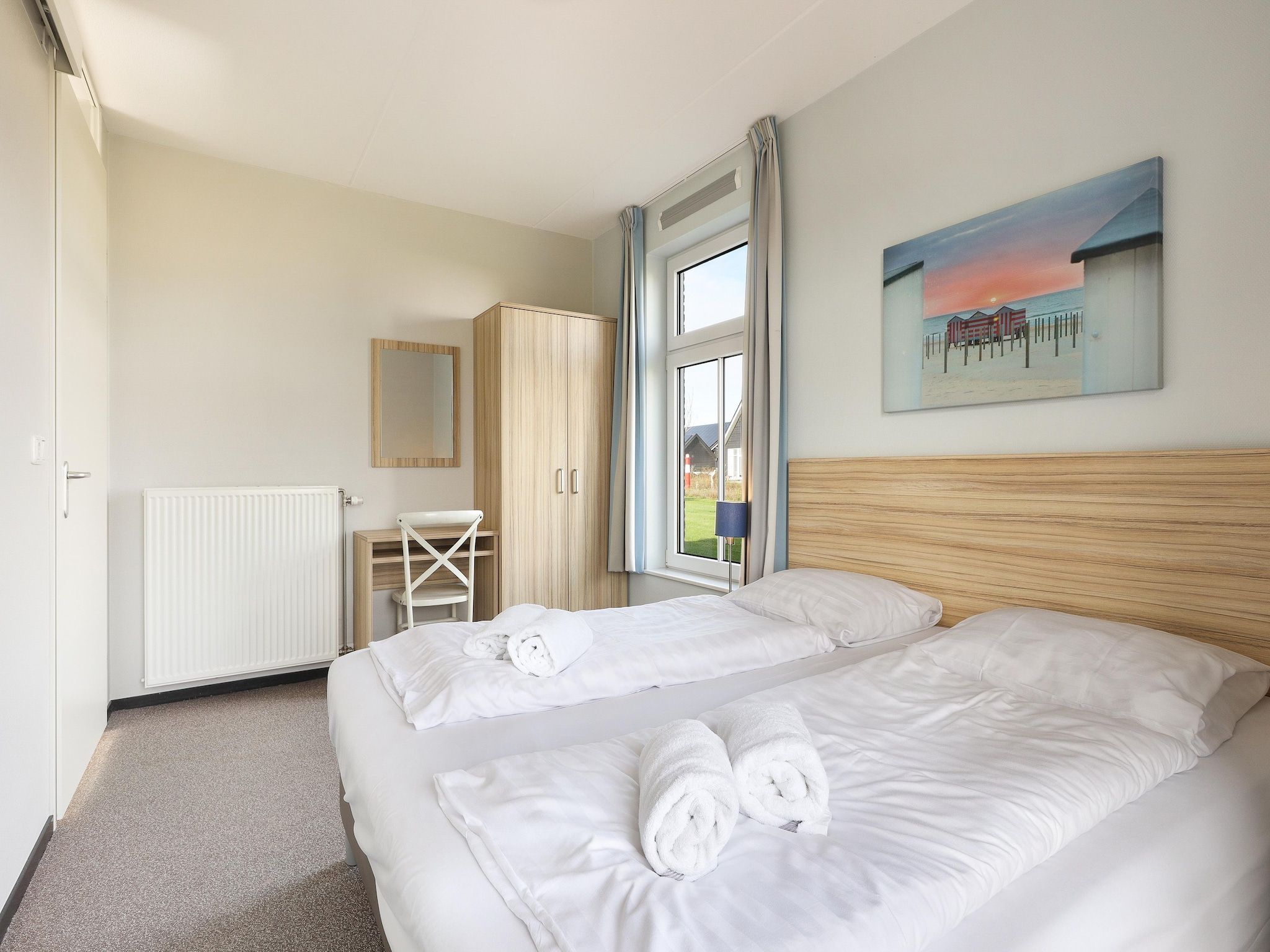Een slaapkamer van Strand Resort Nieuwvliet-Bad 1 in Nieuwvliet