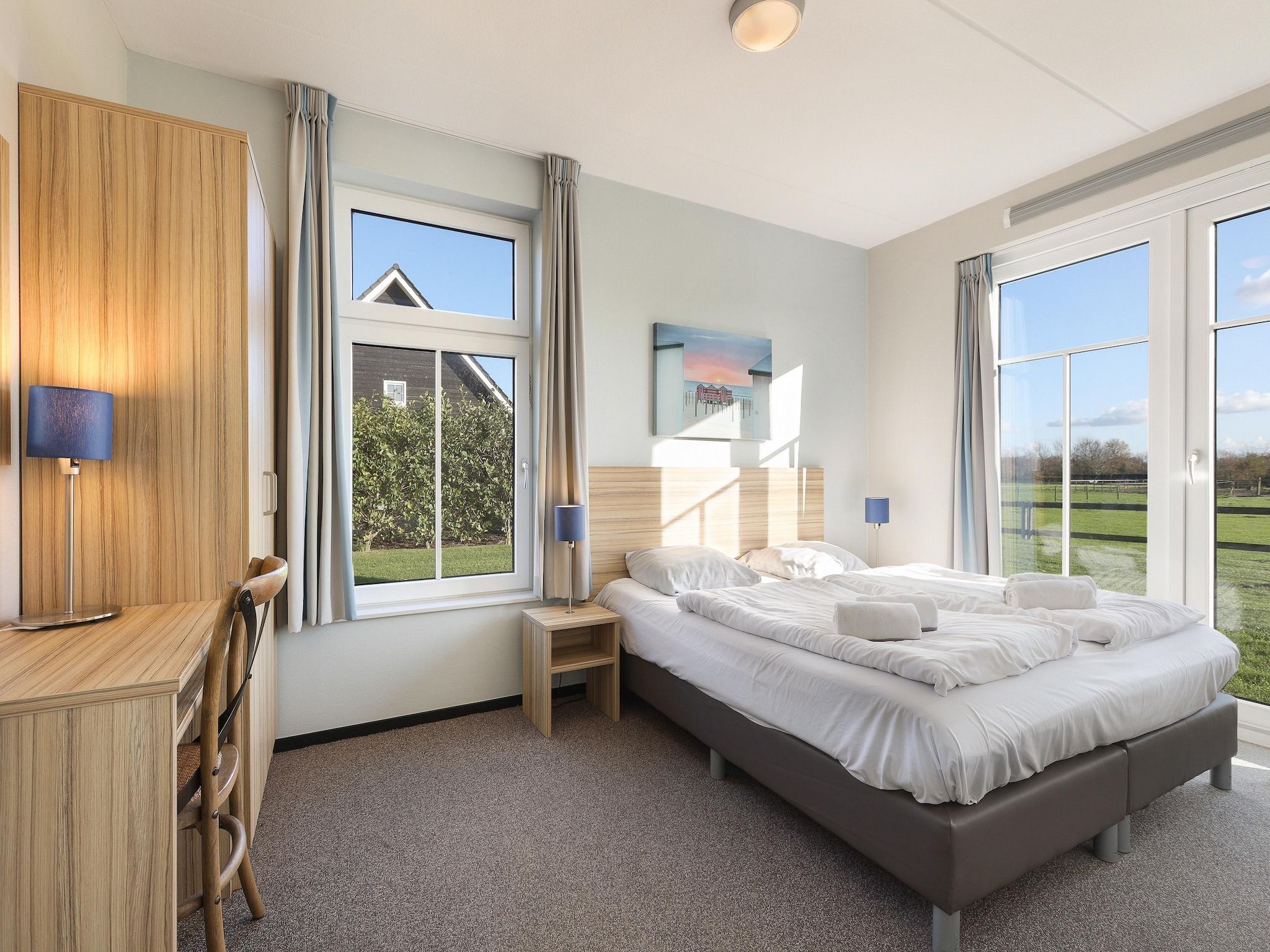 Een slaapkamer van Strand Resort Nieuwvliet-Bad 1 in Nieuwvliet