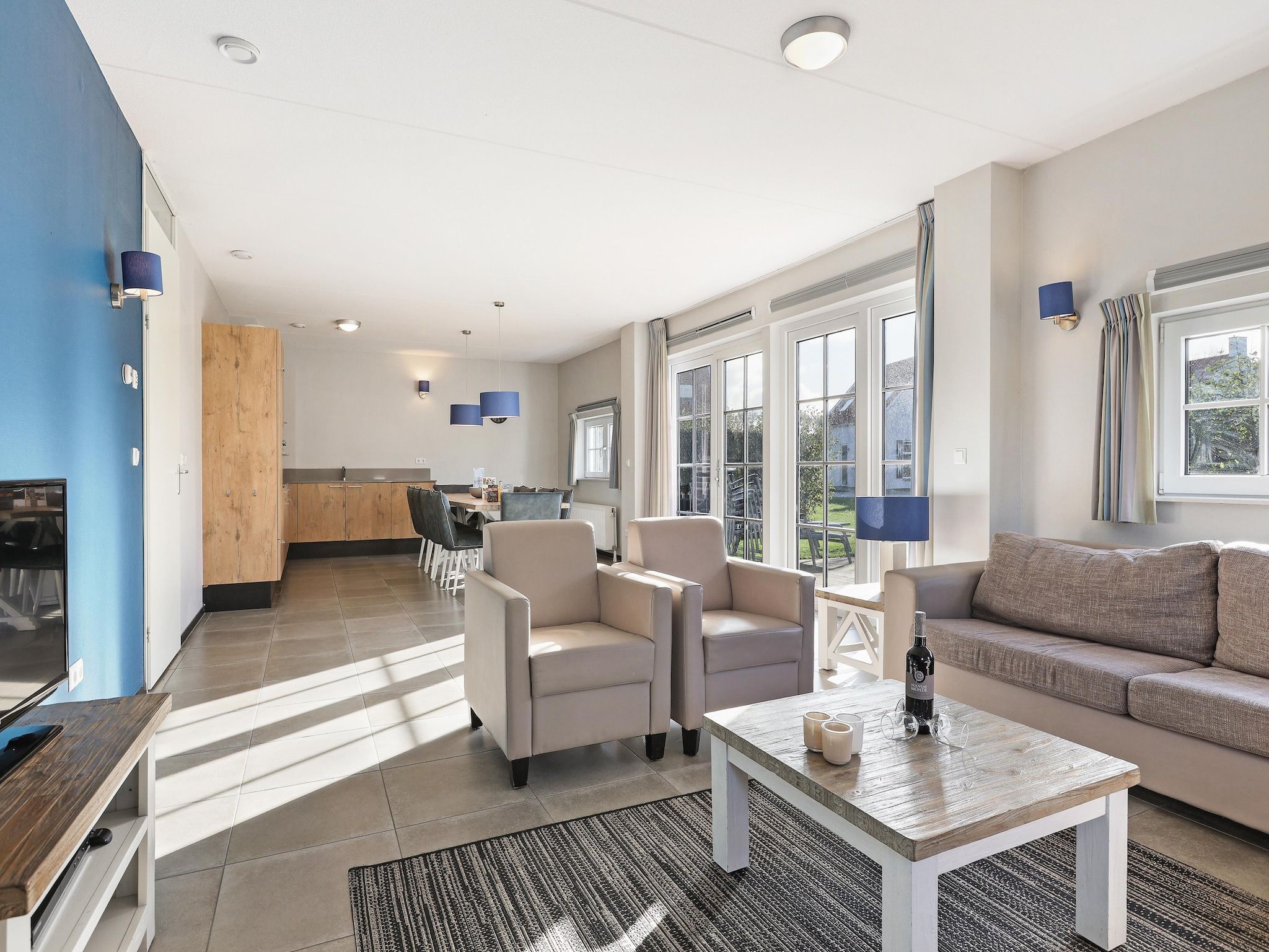 De woonkamer van Strand Resort Nieuwvliet-Bad 2 in Nieuwvliet