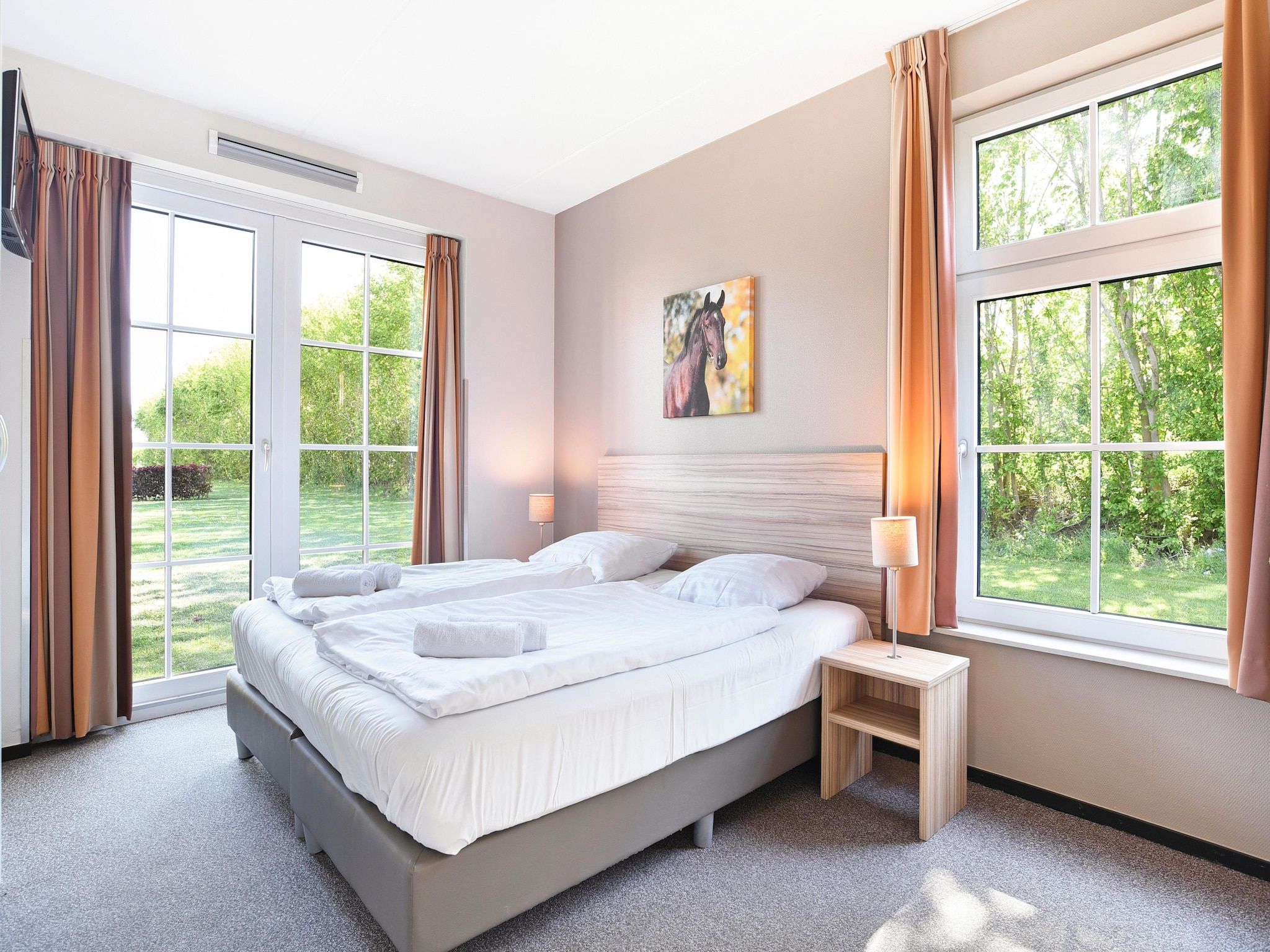 Een slaapkamer van Strand Resort Nieuwvliet-Bad 12 in Nieuwvliet