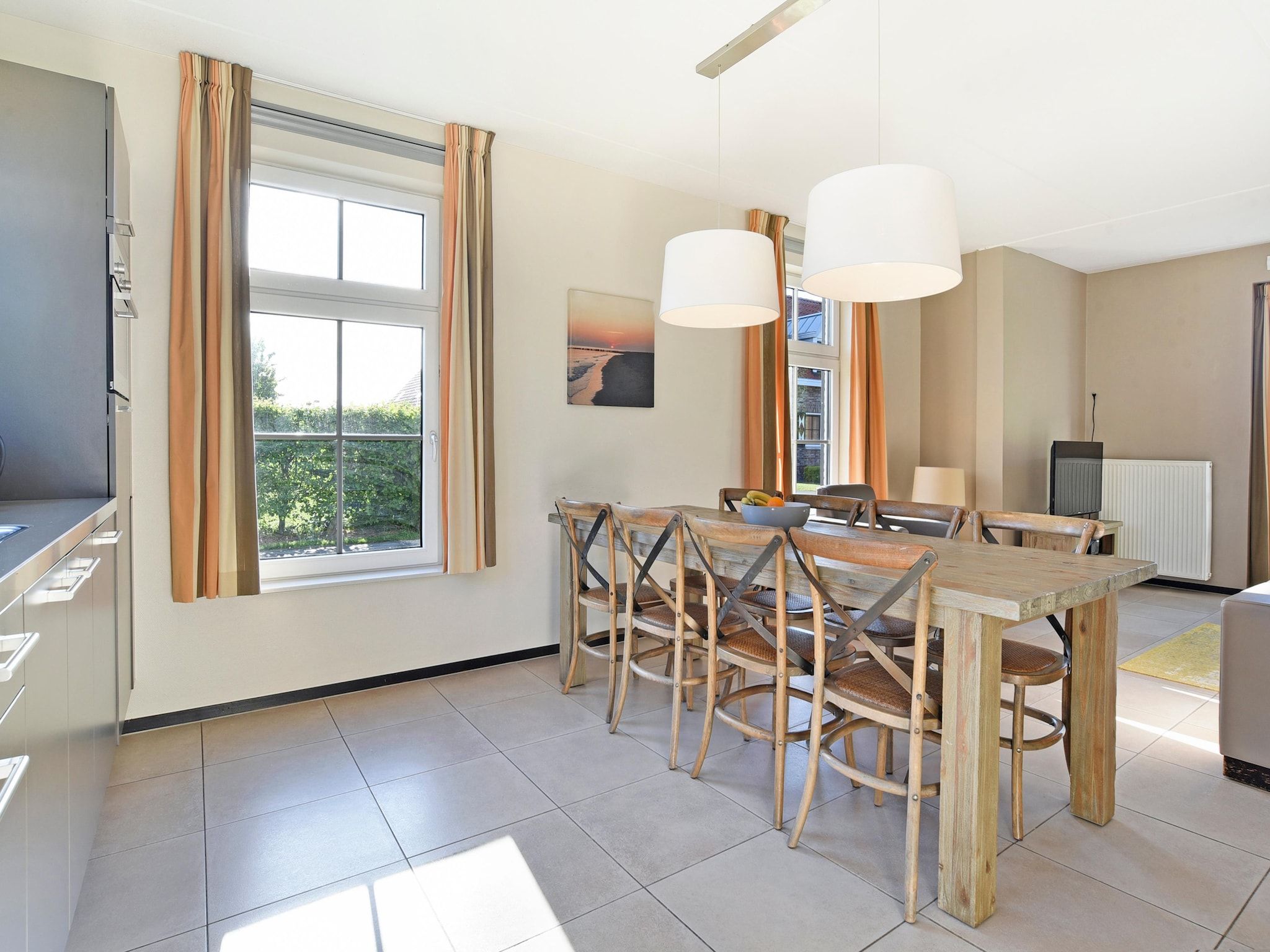 De woonkamer van Strand Resort Nieuwvliet-Bad 12 in Nieuwvliet