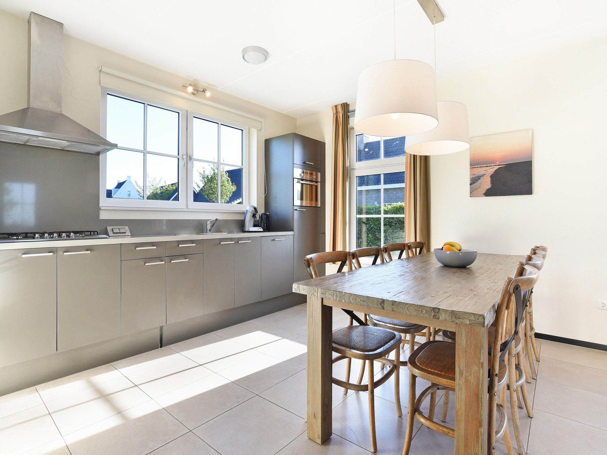 De keuken van Strand Resort Nieuwvliet-Bad 12 in Nieuwvliet