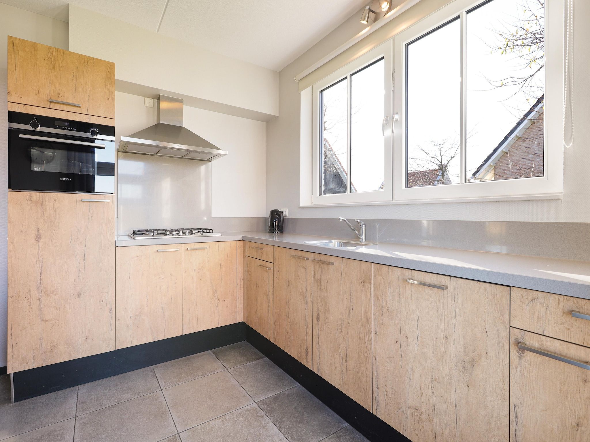 De keuken van Strand Resort Nieuwvliet-Bad 13 in Nieuwvliet