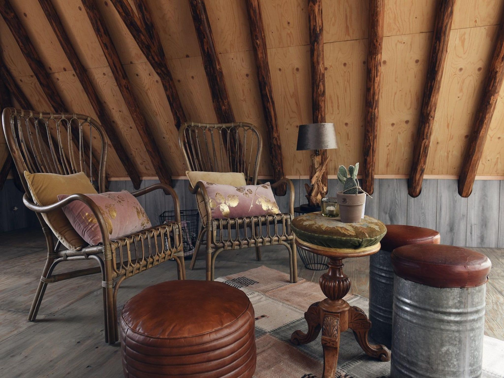 De woonkamer van Hoeve Landzicht in Callantsoog