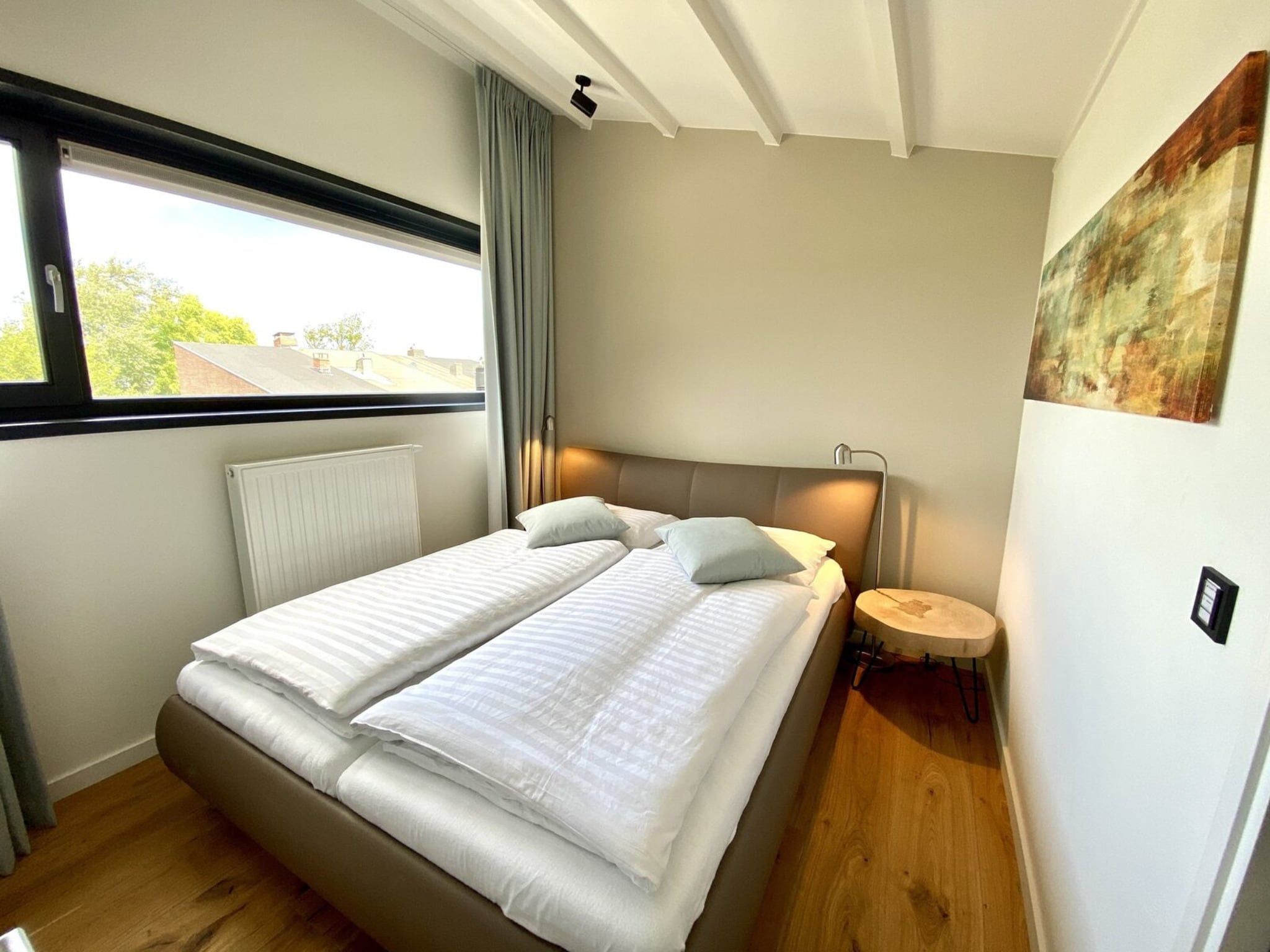 Een slaapkamer van Lepelblad 42 en 44  Nieuwvliet-Bad in Nieuwvliet-Bad