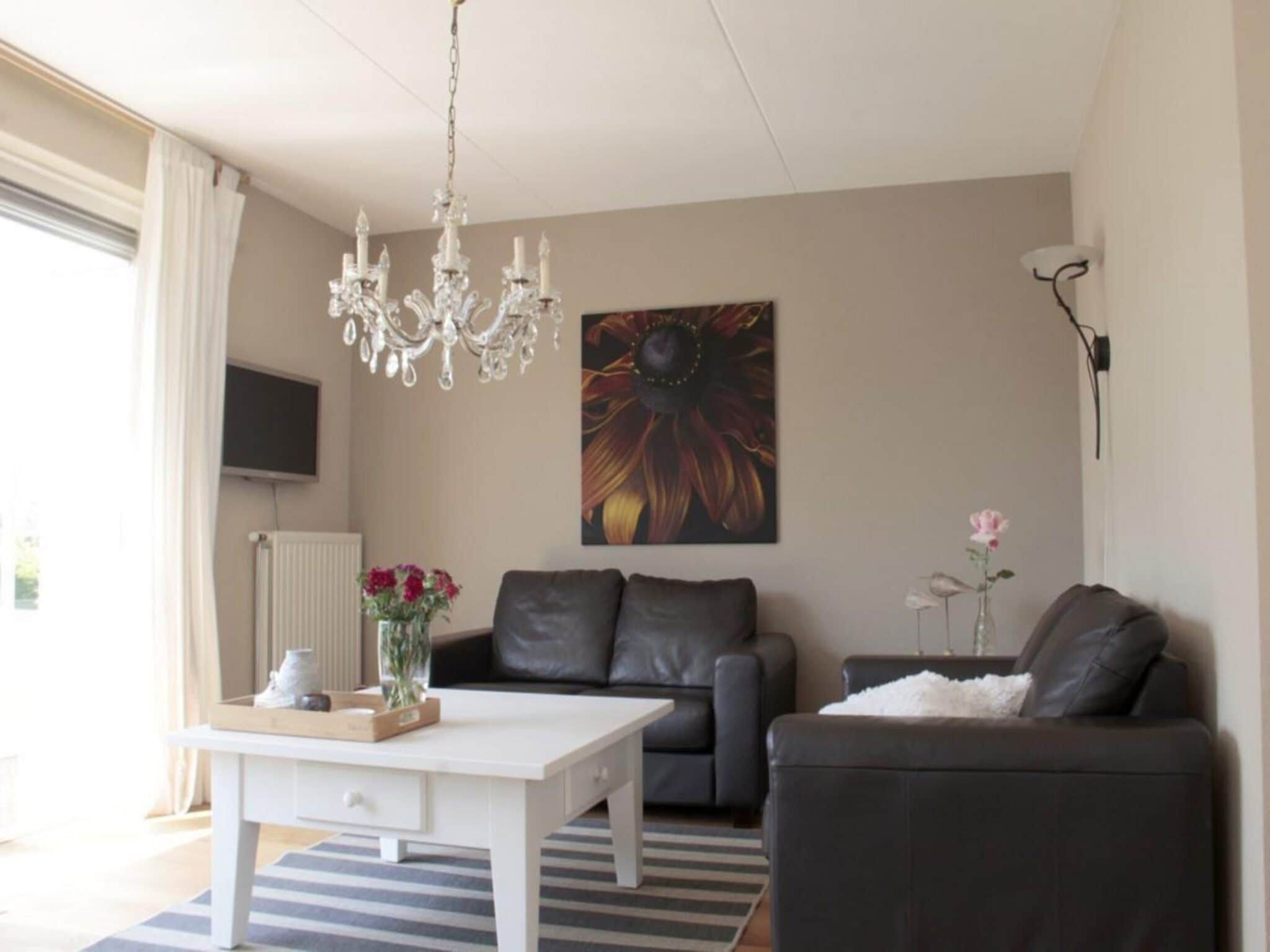 De woonkamer van Landgoed de Lente 36 Krokus Breskens in Breskens