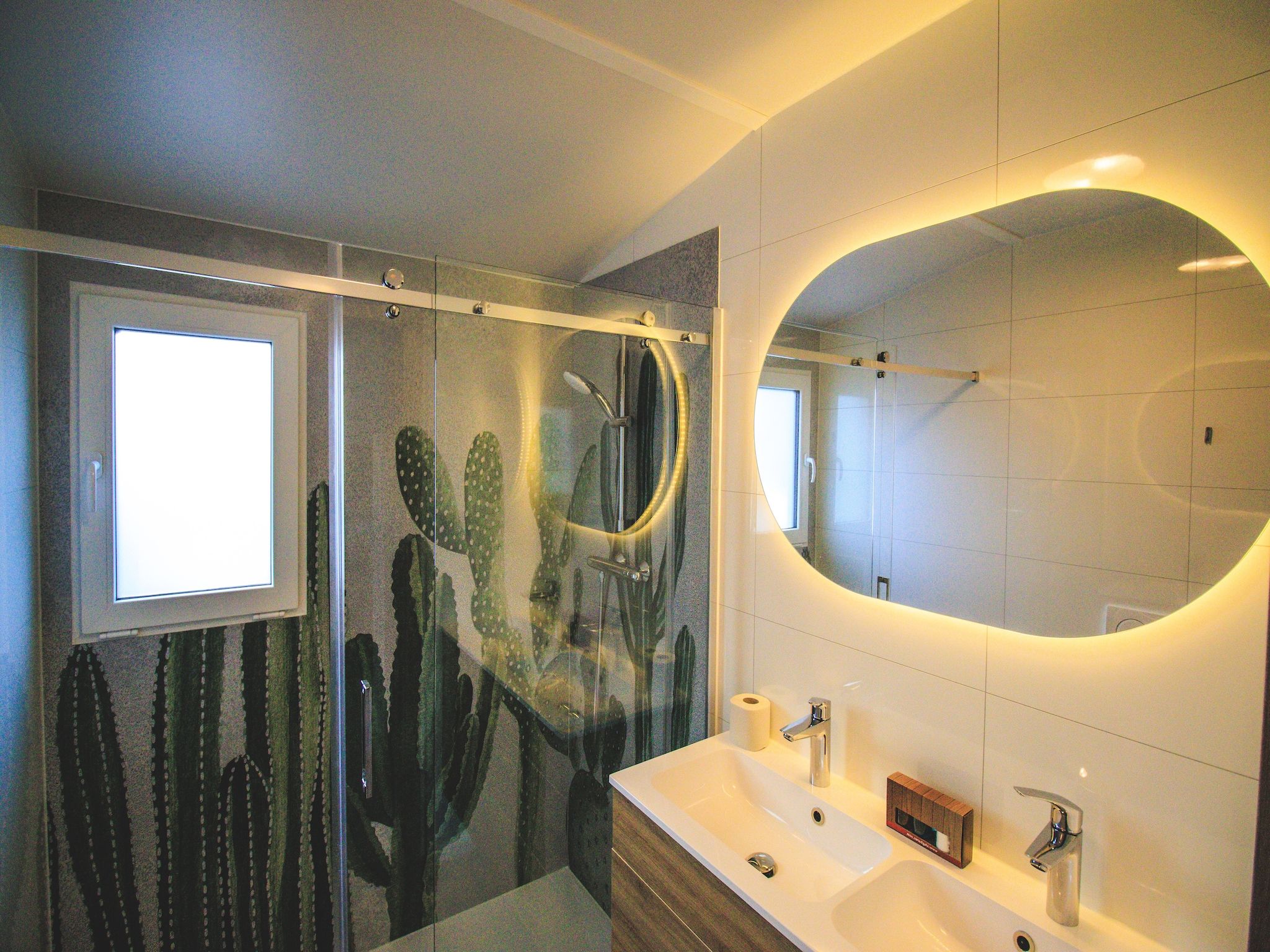 De badkamer van Rancho Grande Deluxe in Slagharen