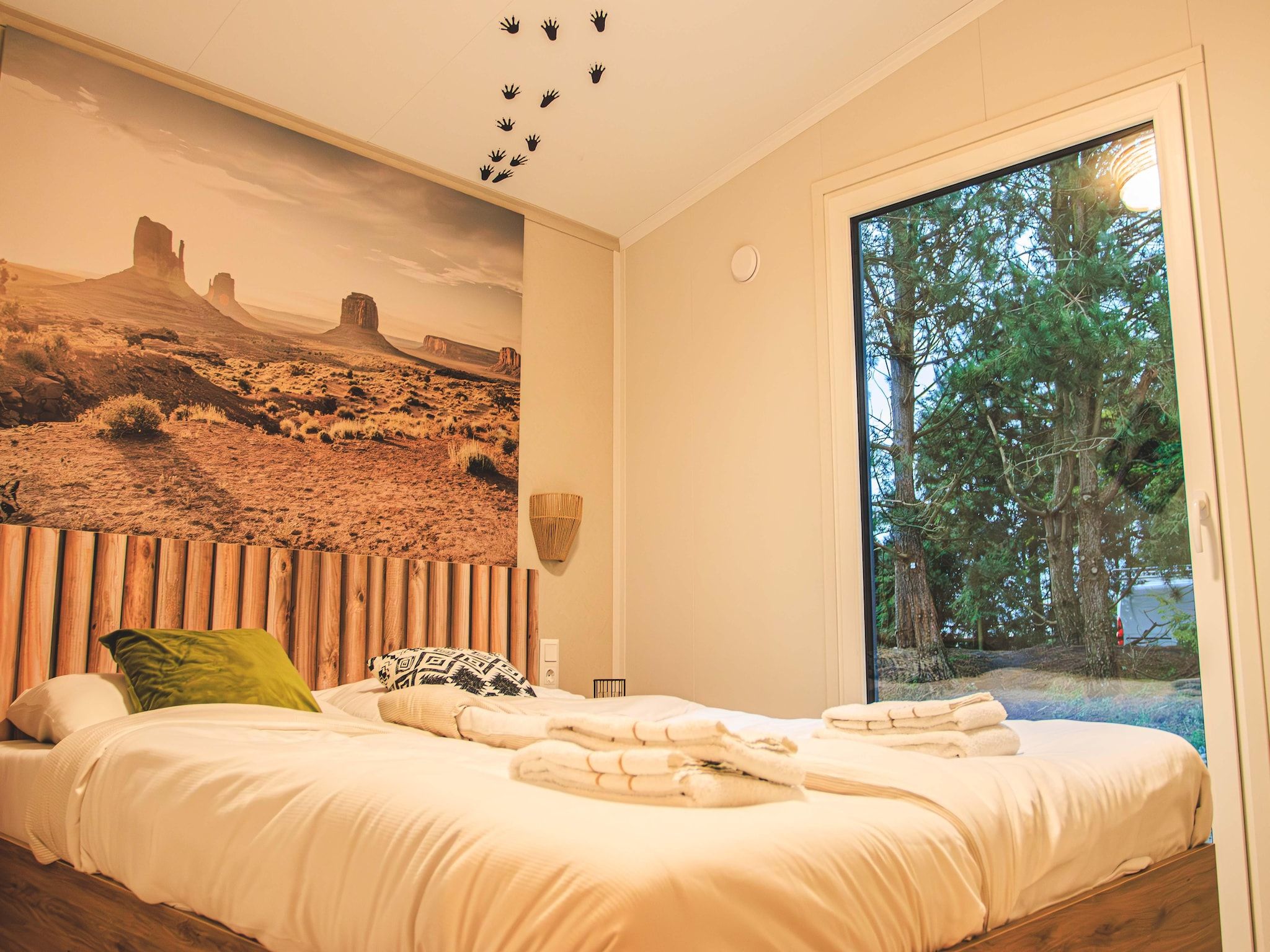 Een slaapkamer van Rancho Grande in Slagharen