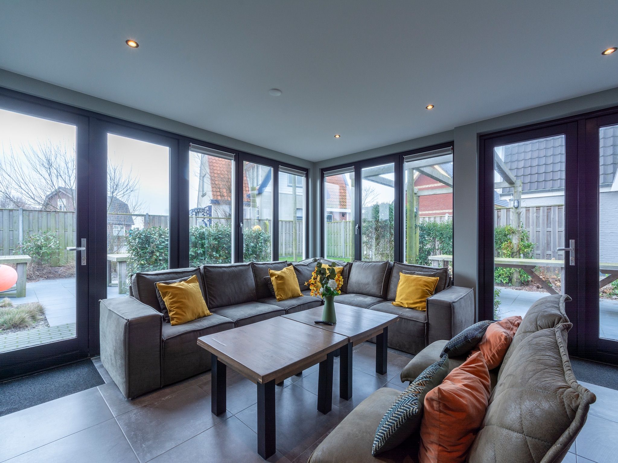 De woonkamer van Groote Kaap in Callantsoog