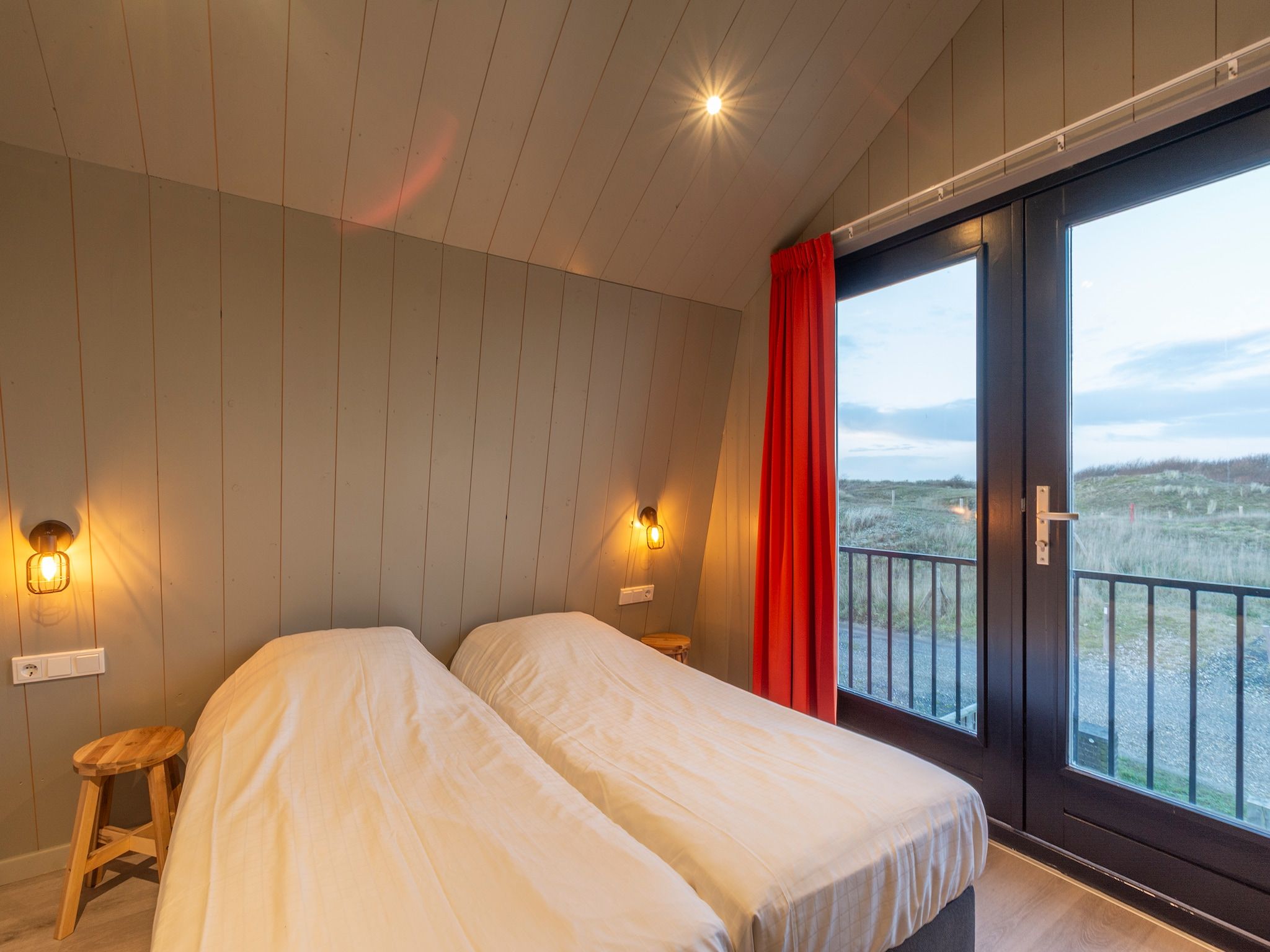 Een slaapkamer van Groote Kaap in Callantsoog