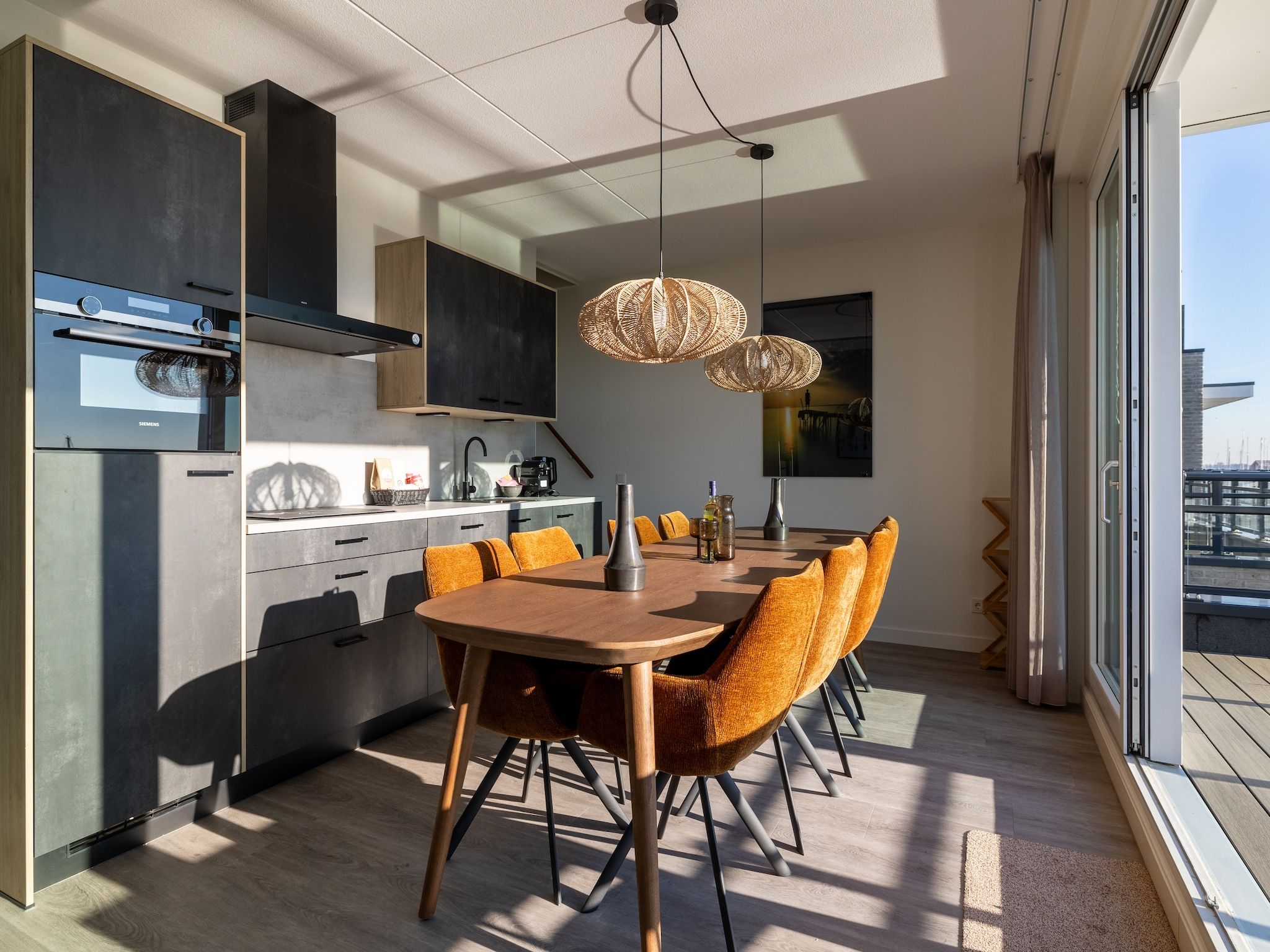 De keuken van Appartement Vista Maris 'Haus am See' - Havenweg 8-30  Sint-Annaland in Sint-Annaland