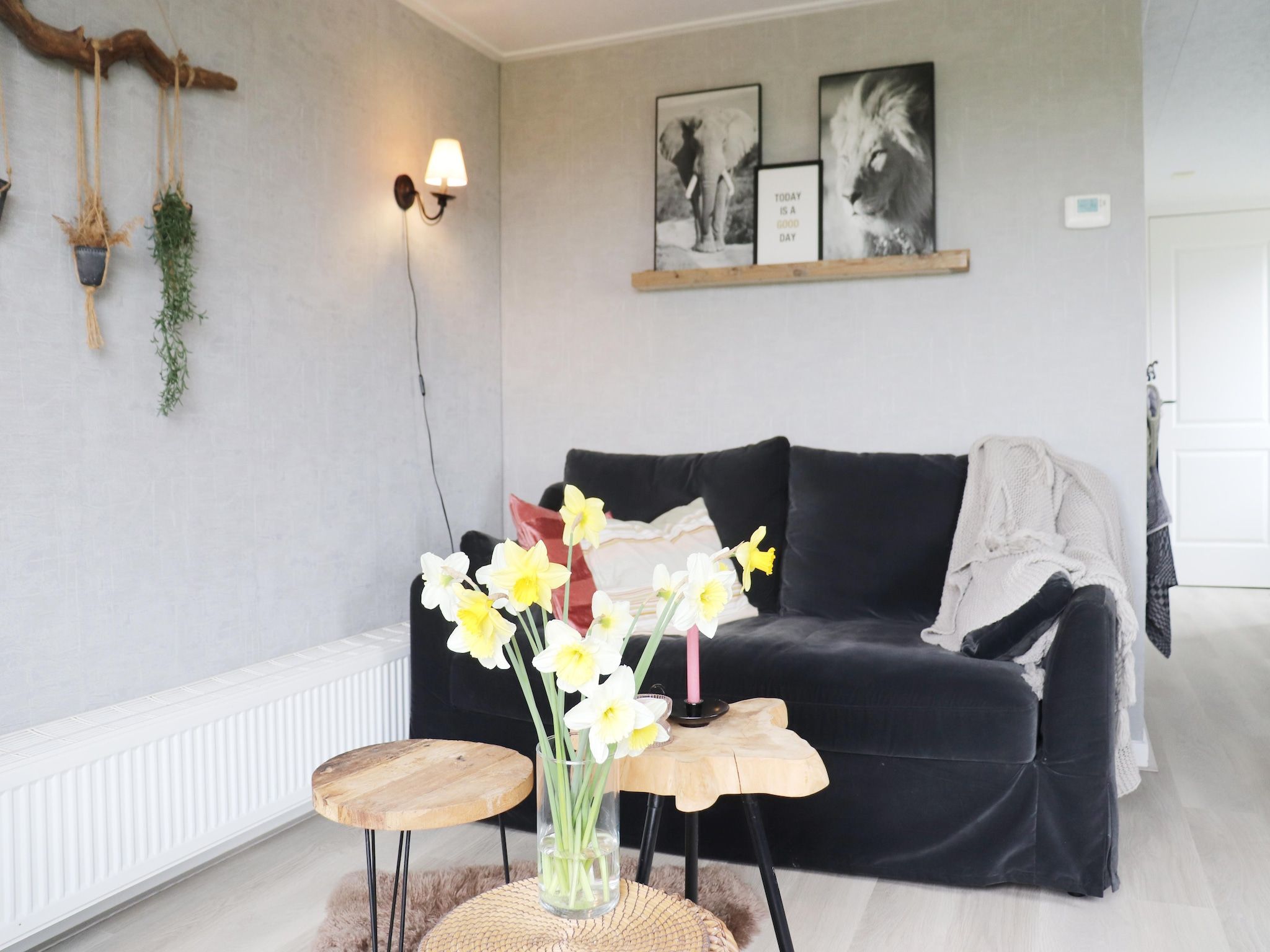 De woonkamer van Grutto en Turleluur in Tjerkgaast