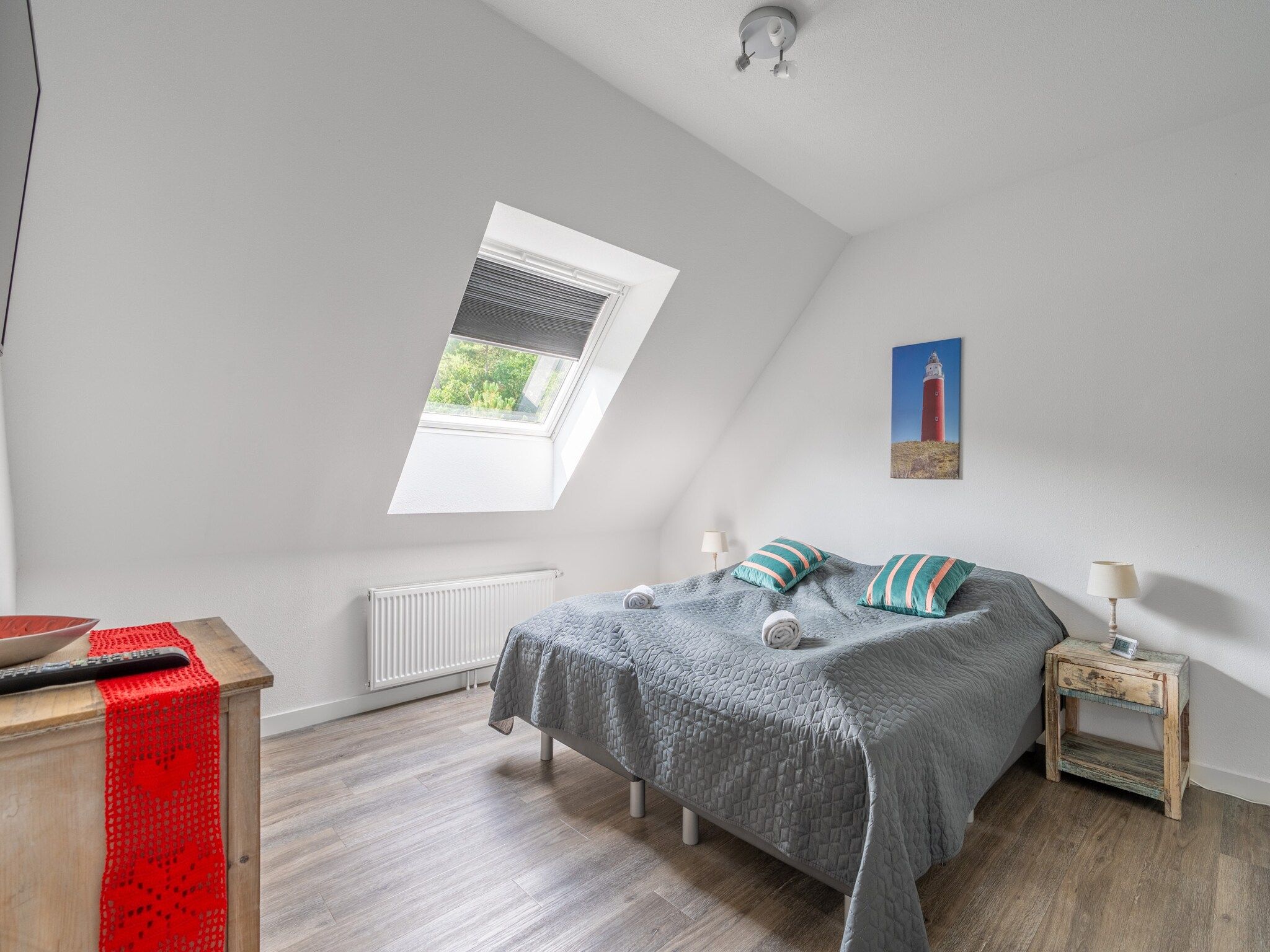 Een slaapkamer van Hoogelandt 106F in De Koog