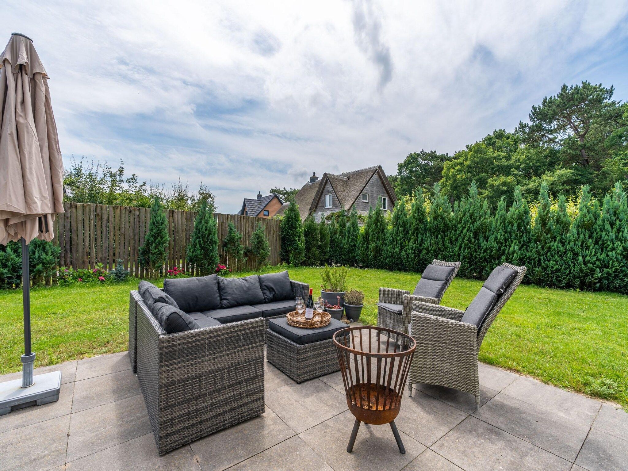 De tuin van Hoogelandt 106F in De Koog